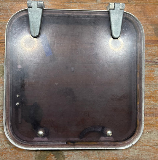 20 1/4” Square Hatch Smoked Acrylic Aluminum