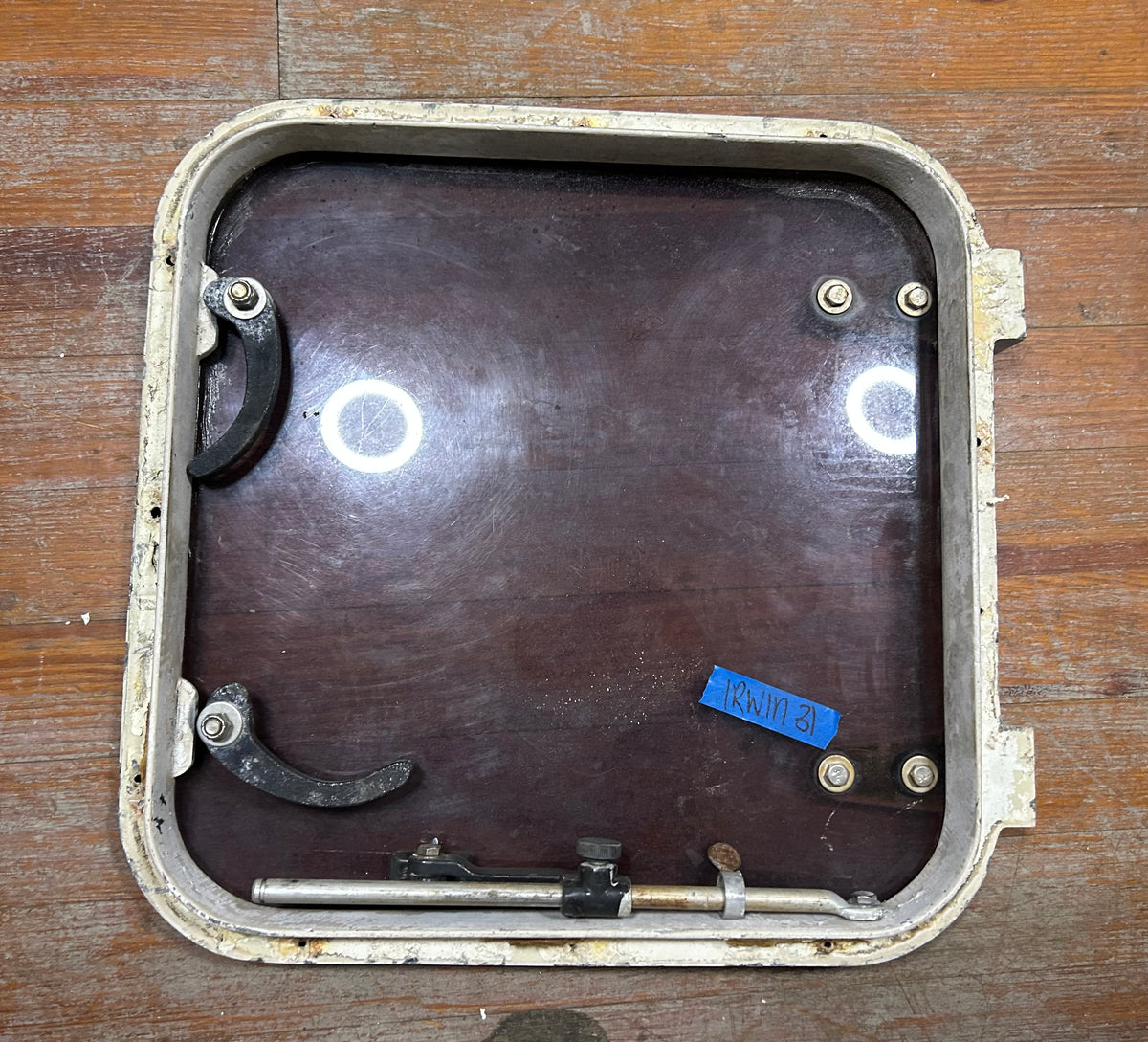 20 1/4” Square Hatch Smoked Acrylic Aluminum