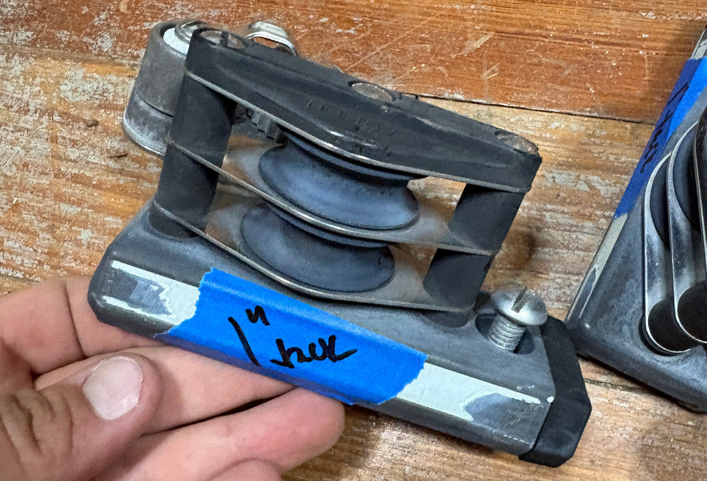Harken Double Block Track Car for 1" Track with Cam Cleat PAIR