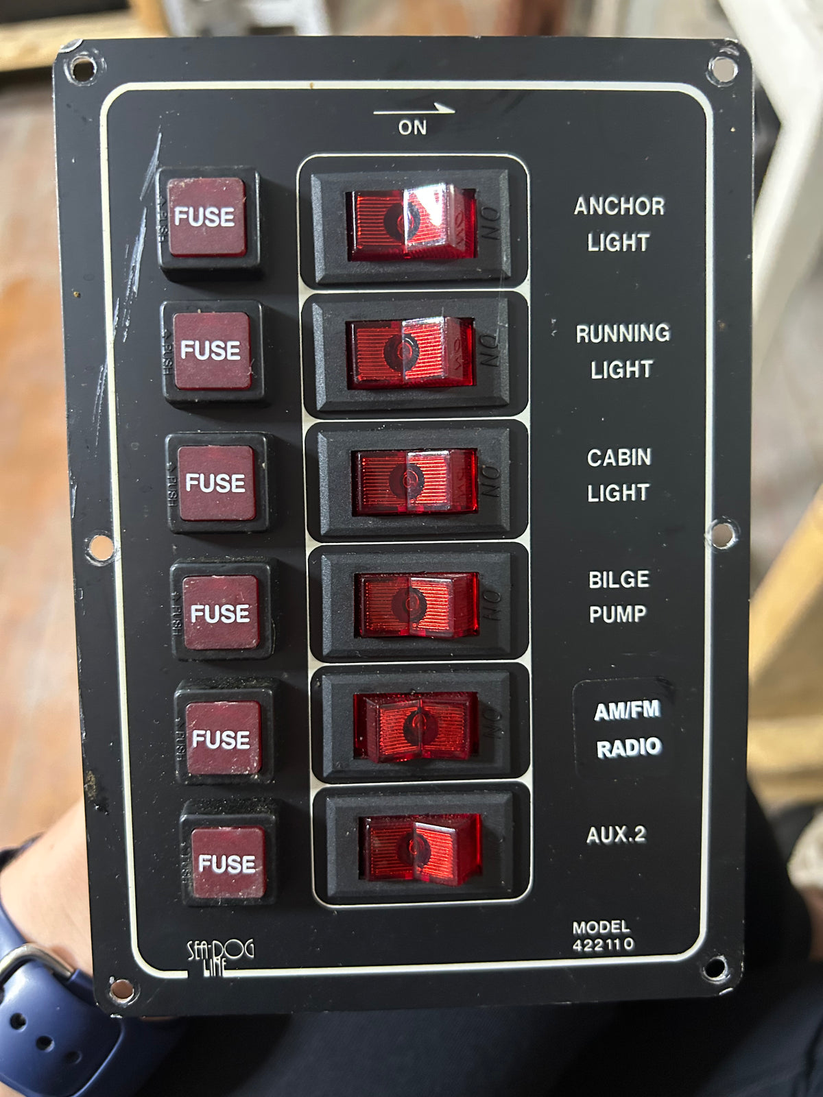 Sea-Dog Line marine electrical switch panel Model 422110