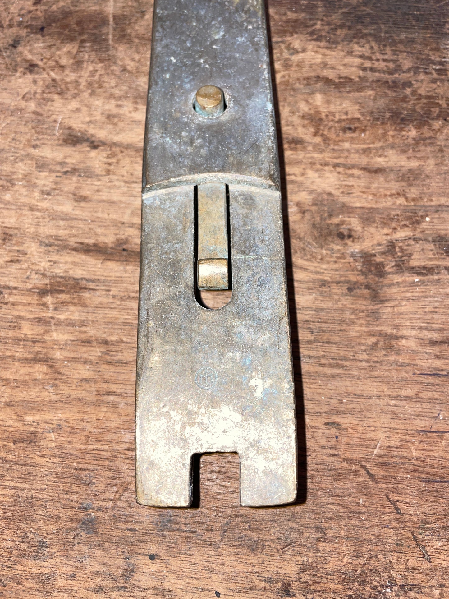Vintage Bronze Merriman Winch Handle 11 1/2” Long- Insert 1 3/8”