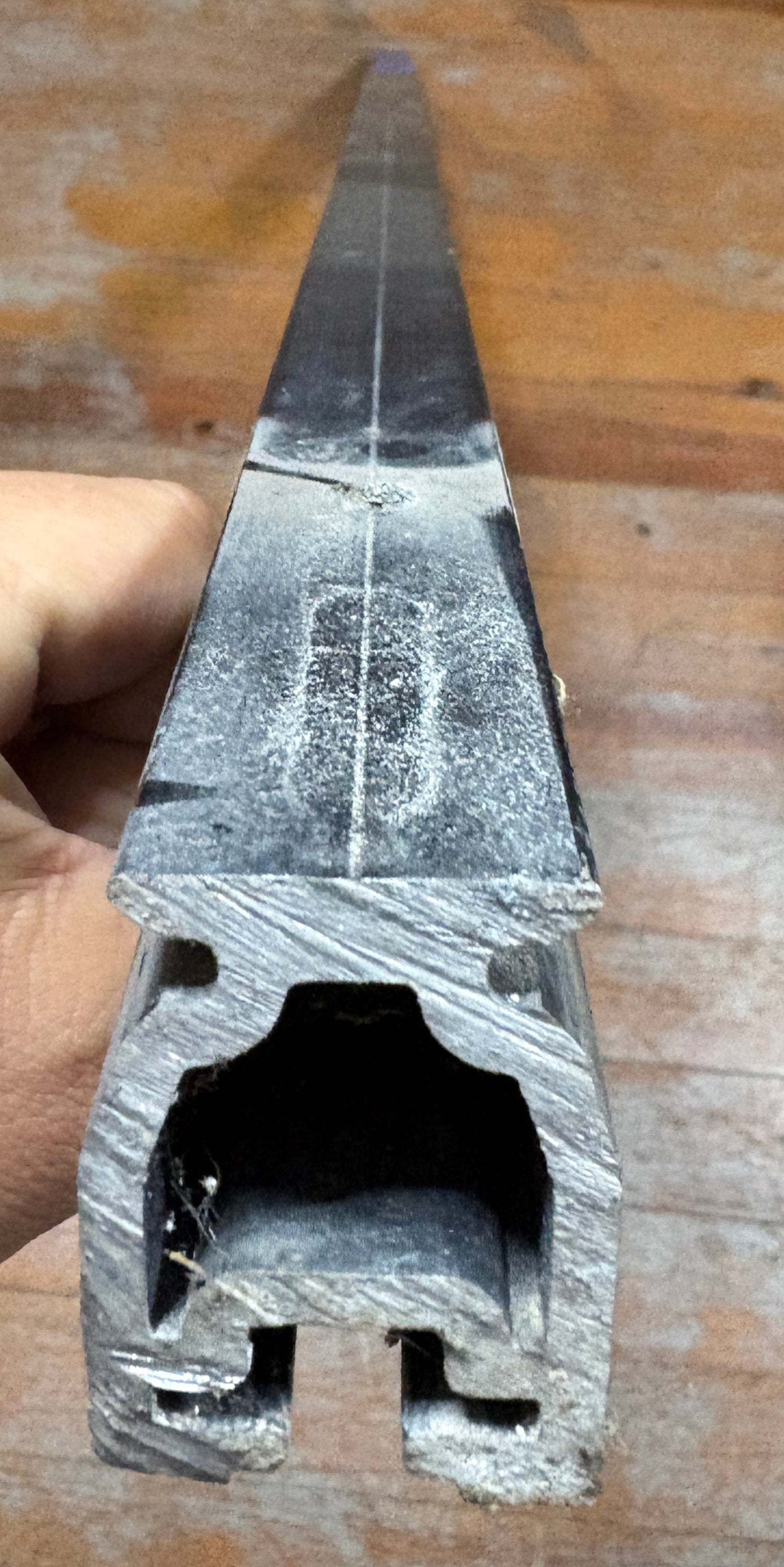 Black Aluminum Traveler / Track off of a J29 56" long 1" Track