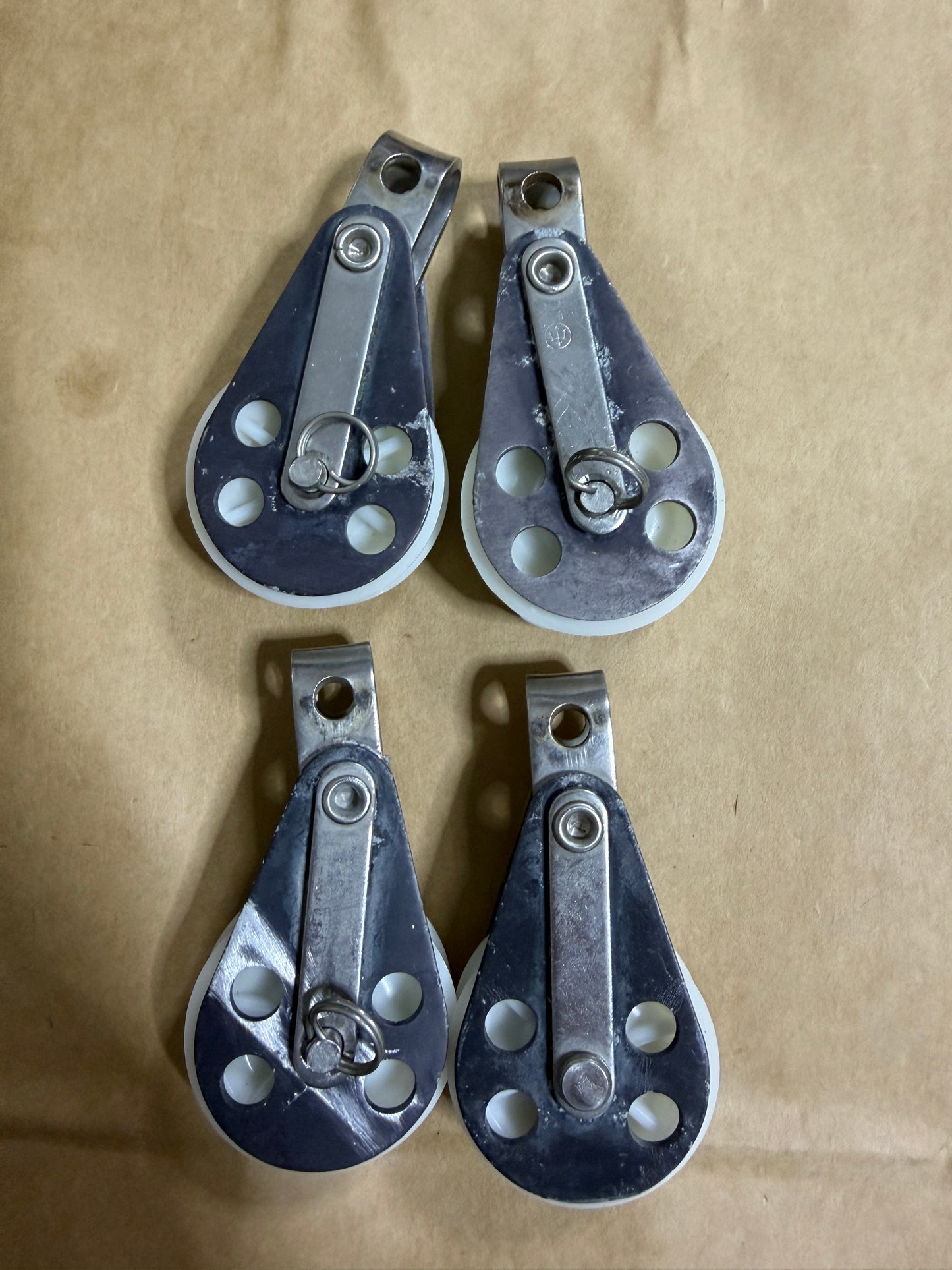 LOT OF 4 - Merriman 2" Fixed Single Blocks - 7/16" Line
