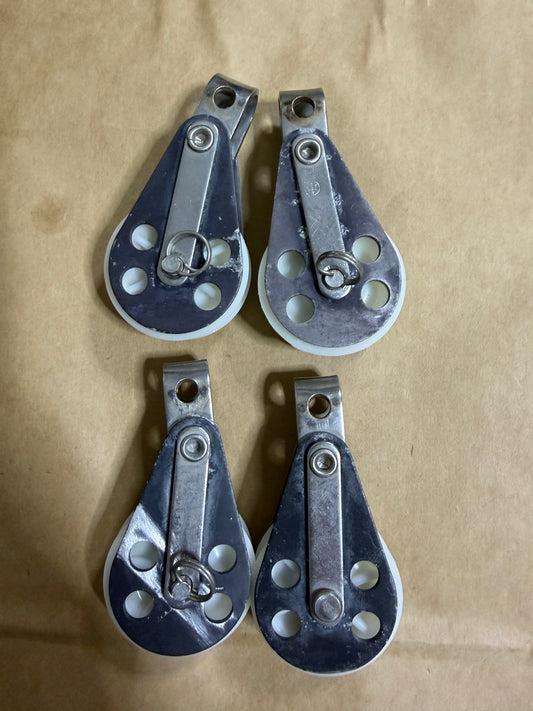 LOT OF 4 - Merriman 2" Fixed Single Blocks - 7/16" Line