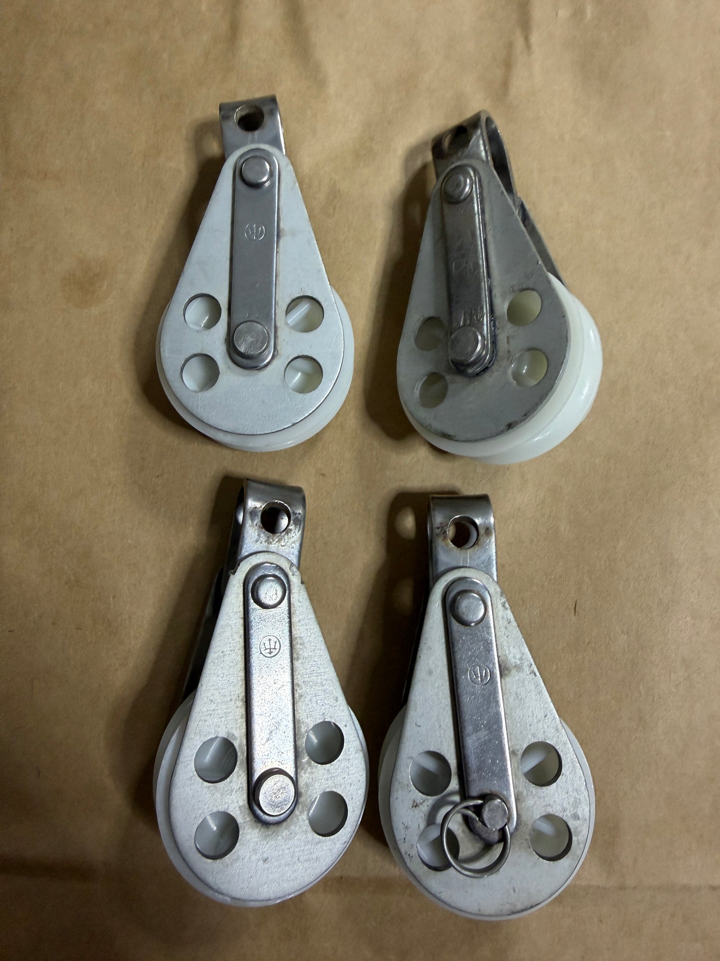 LOT OF 4 - Merriman 2" Fixed Single Blocks - 7/16" Line