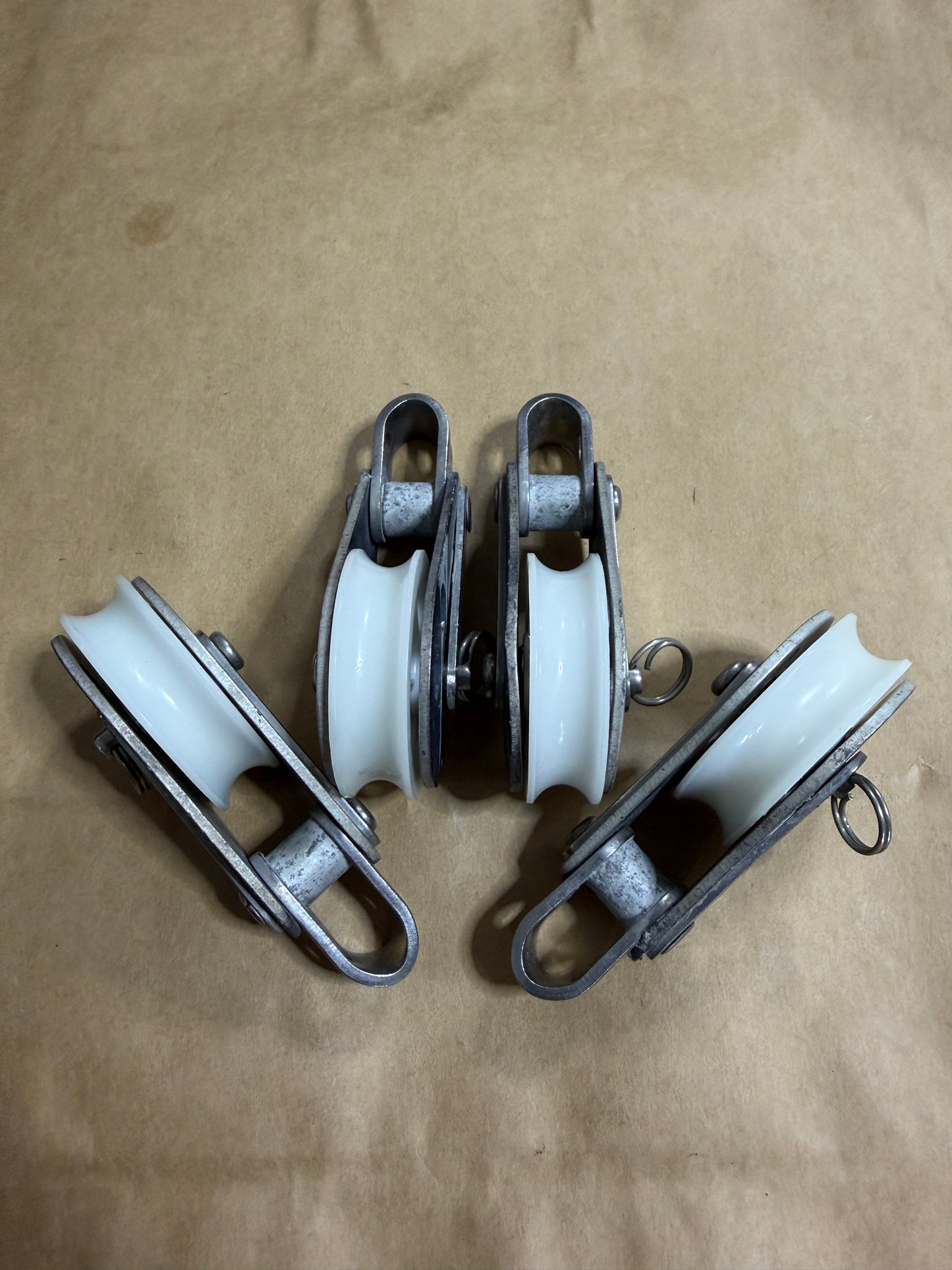 LOT OF 4 - Merriman 2" Fixed Single Blocks - 7/16" Line