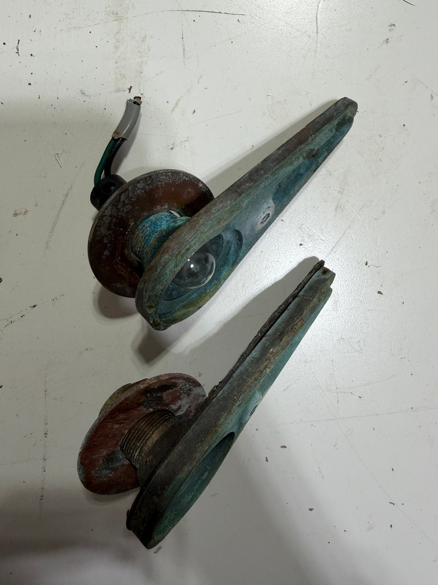 Vintage Wilcox Crittenden Navigation Light Bases - Alden Priscilla