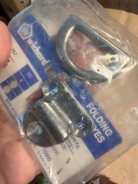 Wichard Folding PadEye - 1/4" Diameter - USED