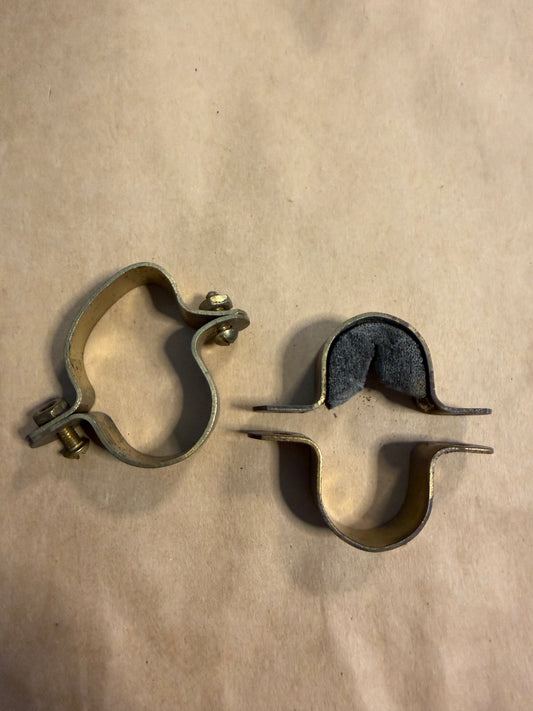 Lot of 4 Brass Pad Eye / Deck Bows - 1" x 7/8"
