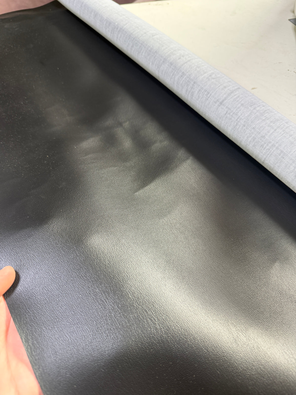 1 yard and 20" Length x 39 1/2" Width Black Vinyl Fabric - NEW