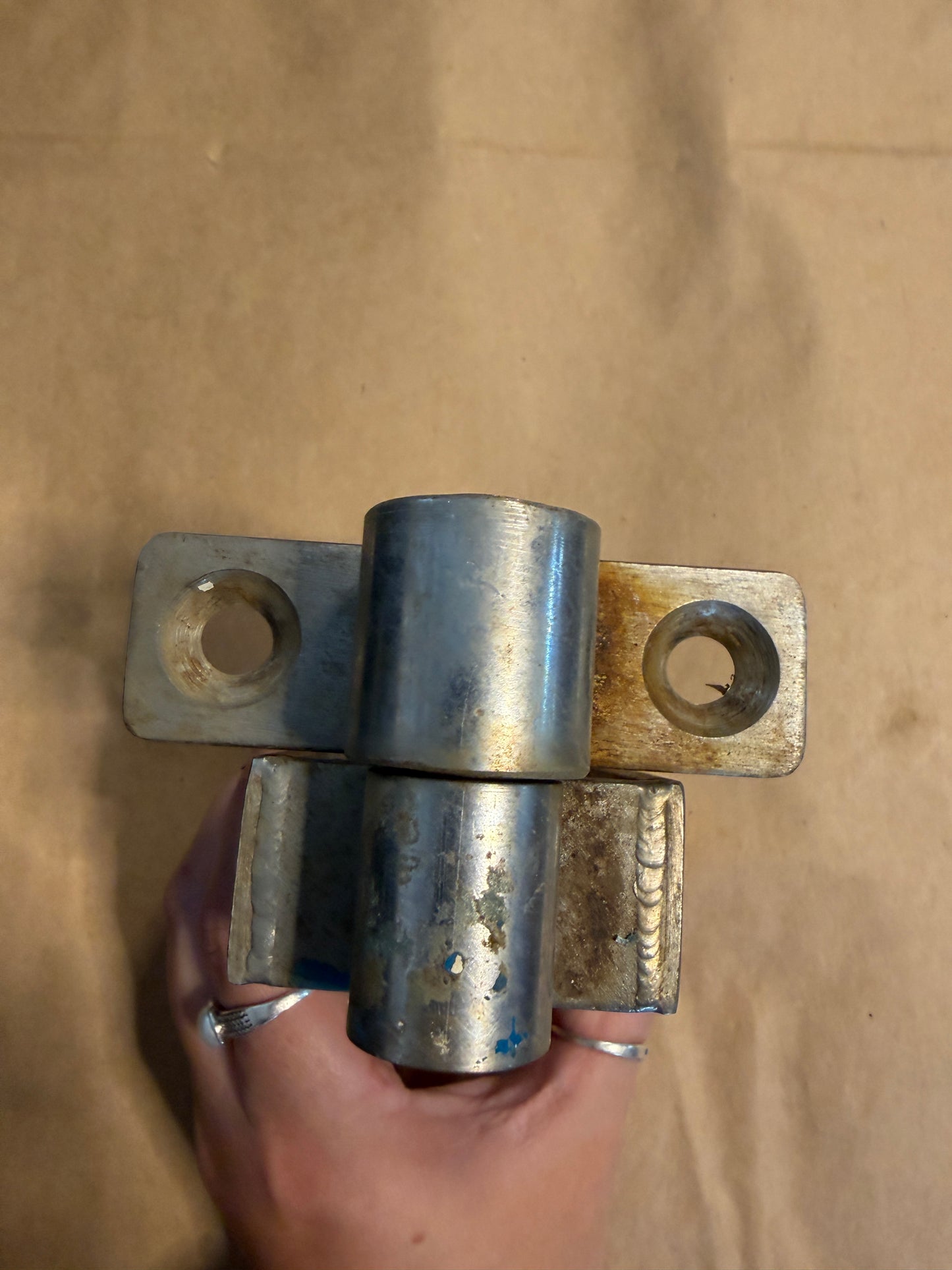 Heavy Duty Stainless Steel Pintle And Gudgeon - 5/8" Diameter Pin x 4" Long Gudgeon
