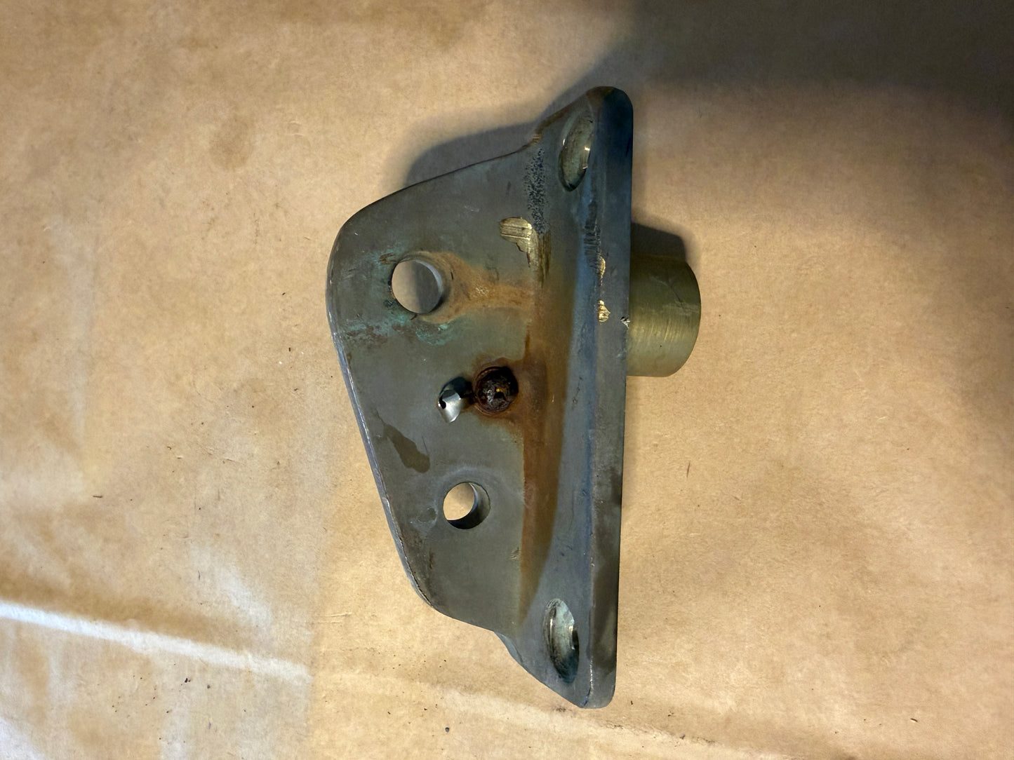 Bronze Chain Plate - 1/2" Pin Fitting - 5" x 2 5/8" Base - Has Insert
