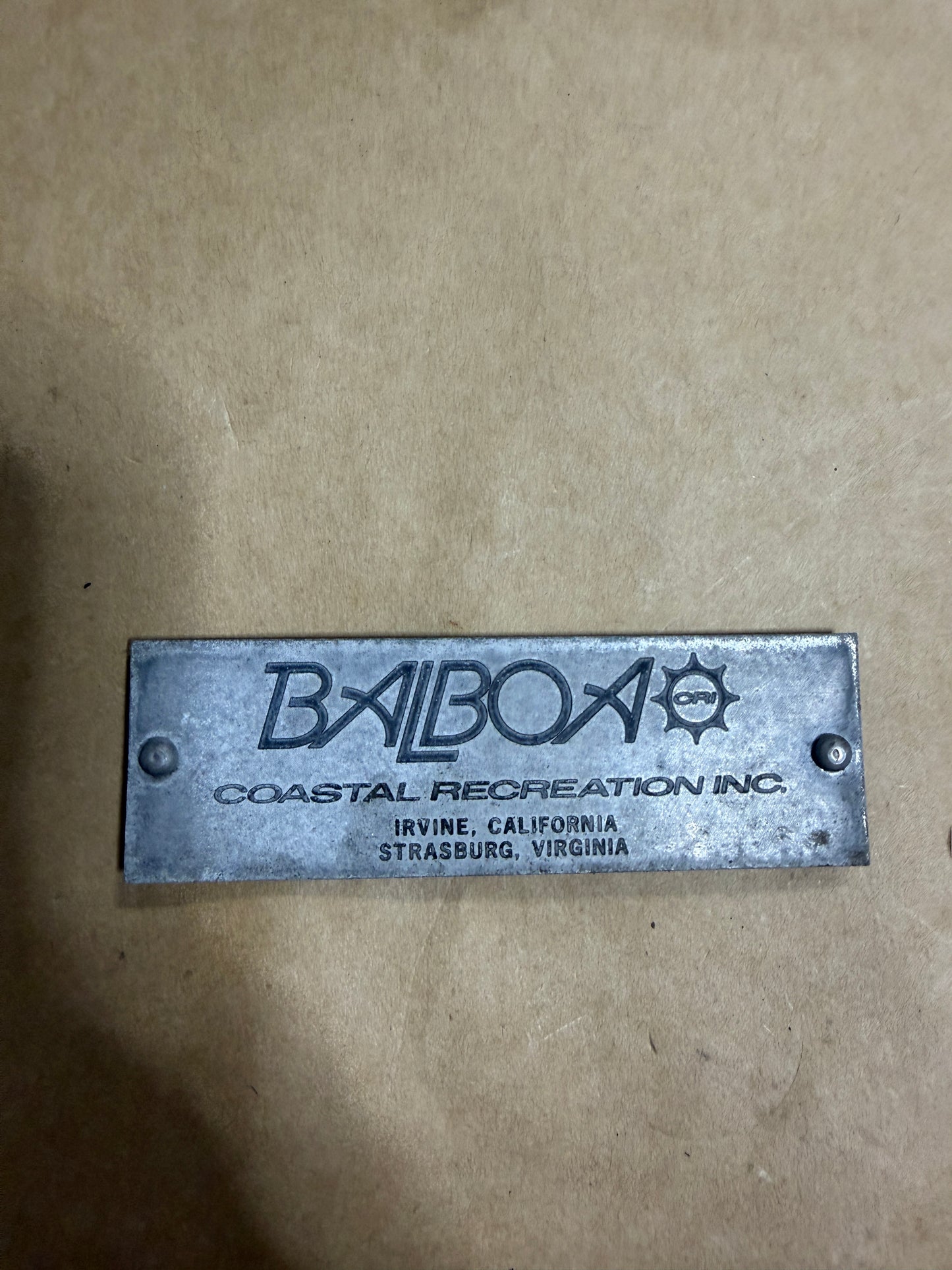 Balboa Coastal Recreations Builder Plate