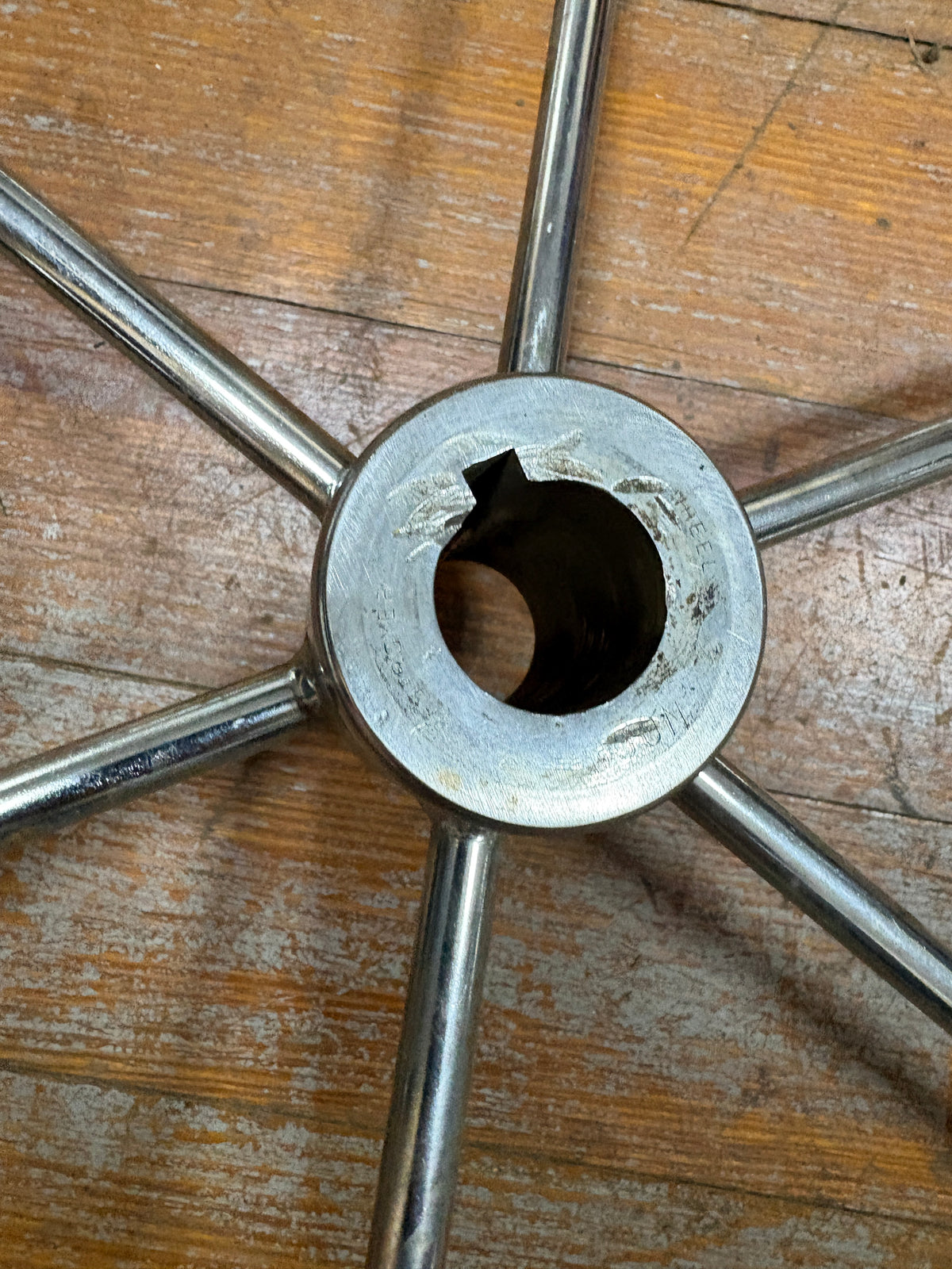 22" Stainless Steel Wheel With 1" Straight Keyed Shaft