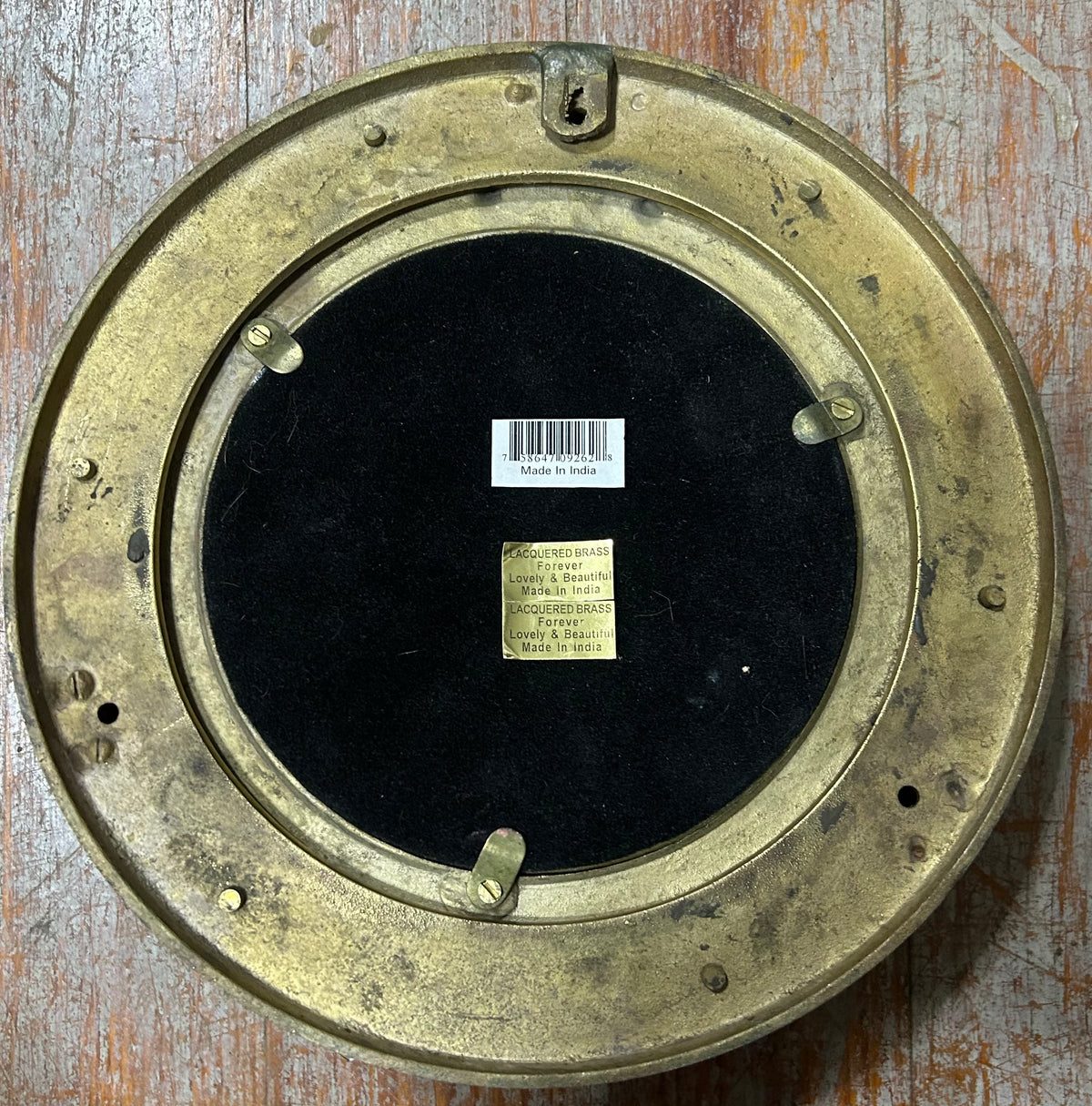 Vintage Brass Mirror Porthole- 9 1/2"