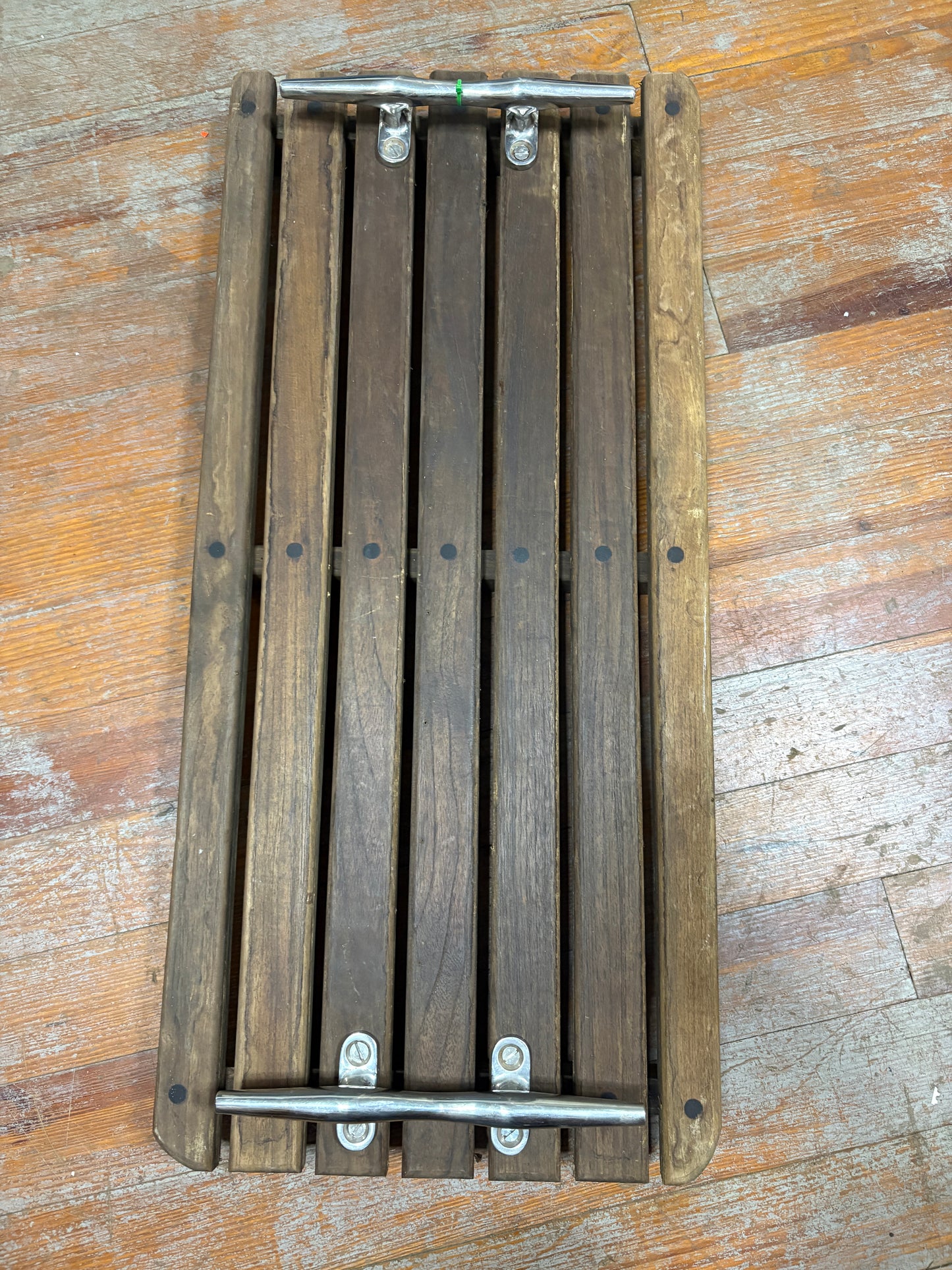 Large Teak Tray from Custom 32 deck and 10" Deck Cleats