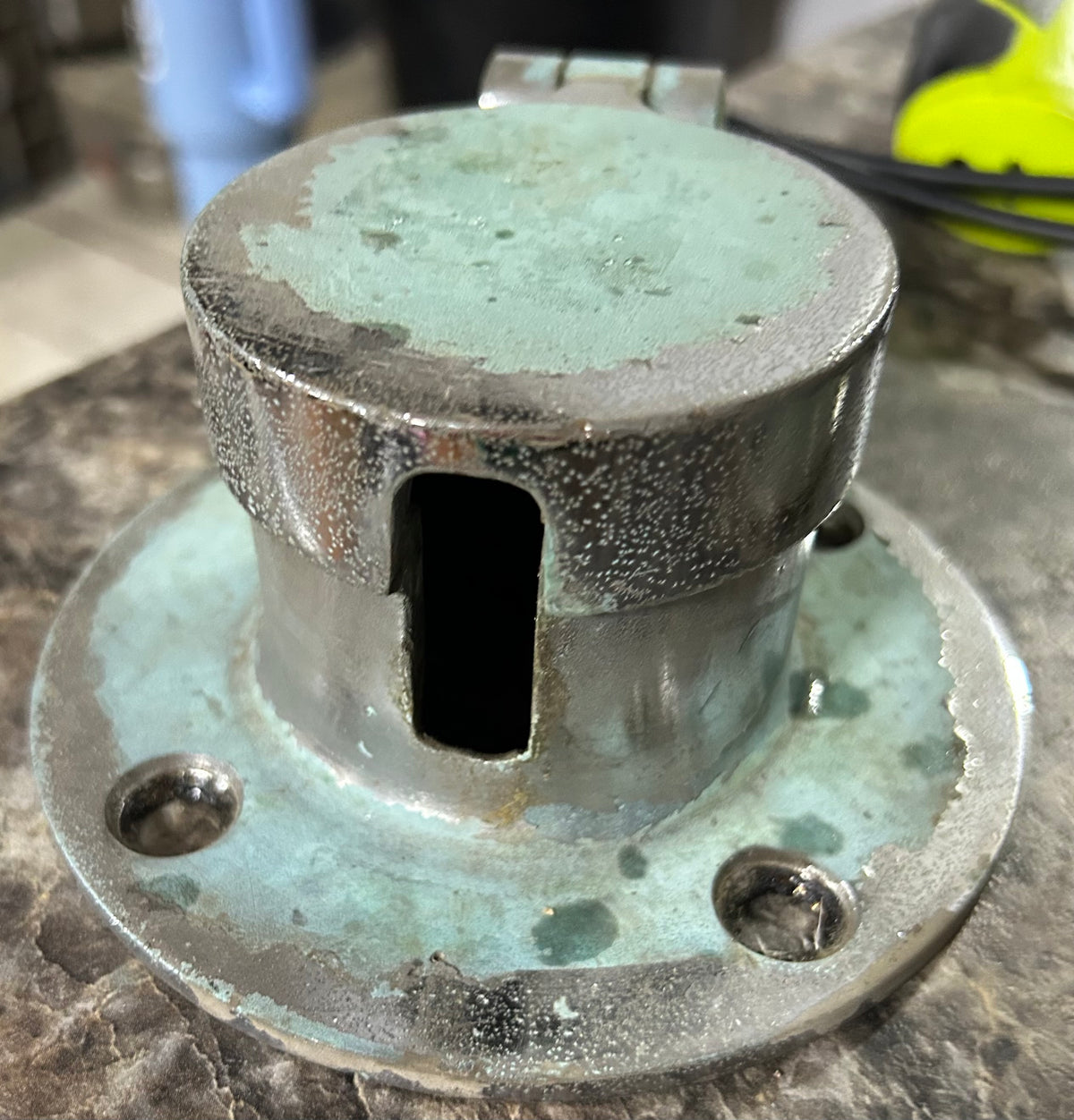Chrome Plated Round Anchor Hawse- 4 3/4” Base