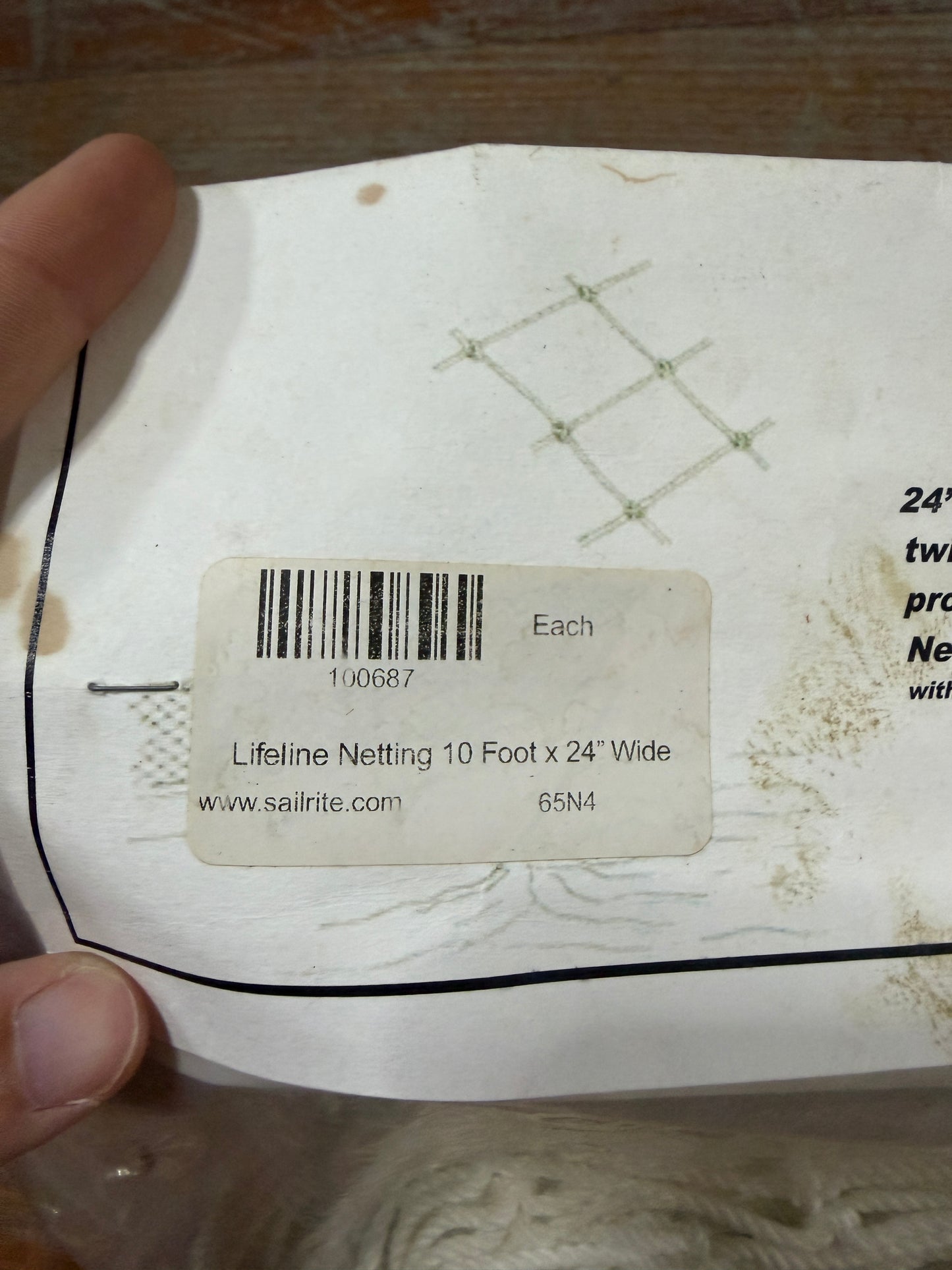 Sav-A-Life Safety Netting - 10' Long x 24" Wide - NEW