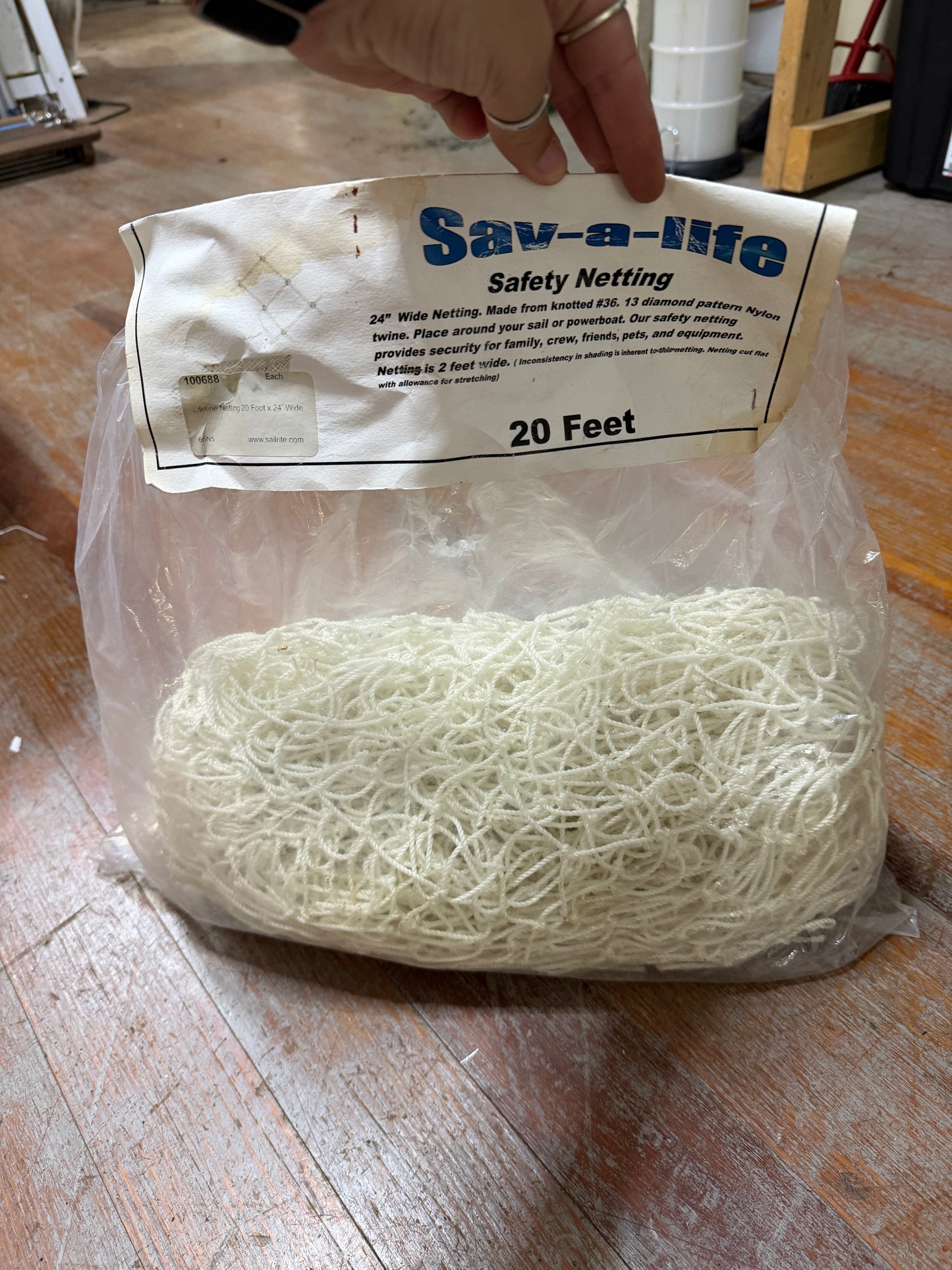 Sav-A-Life Safety Netting - 20' Long x 24" Wide - NEW