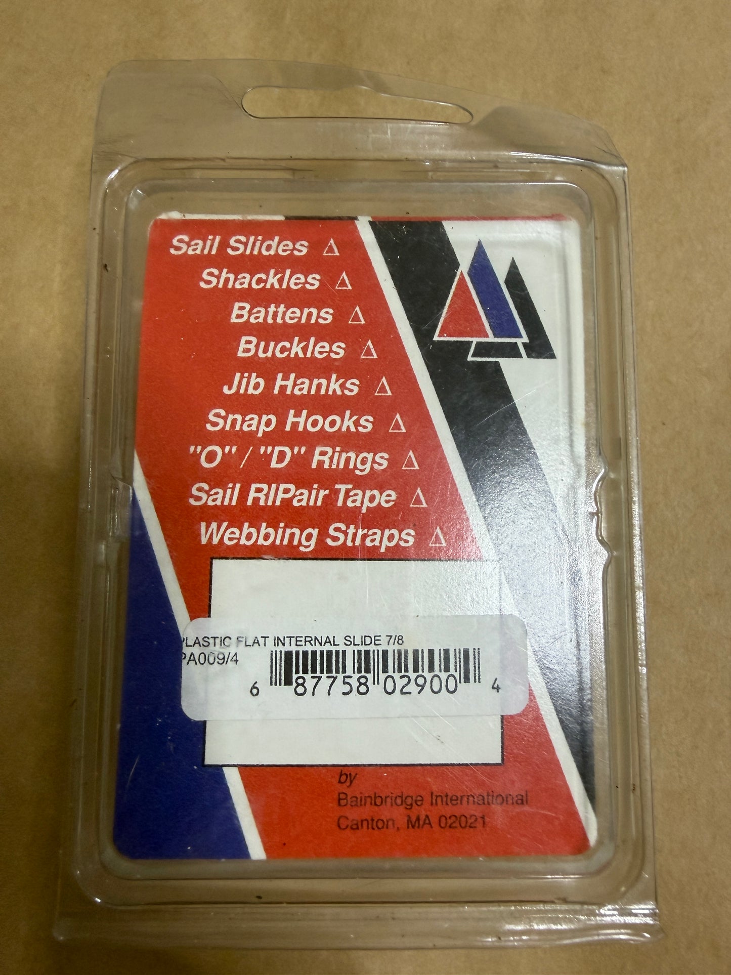 Bainbridge 7/8" Nylon Sail Slides - PACK 4 - NEW