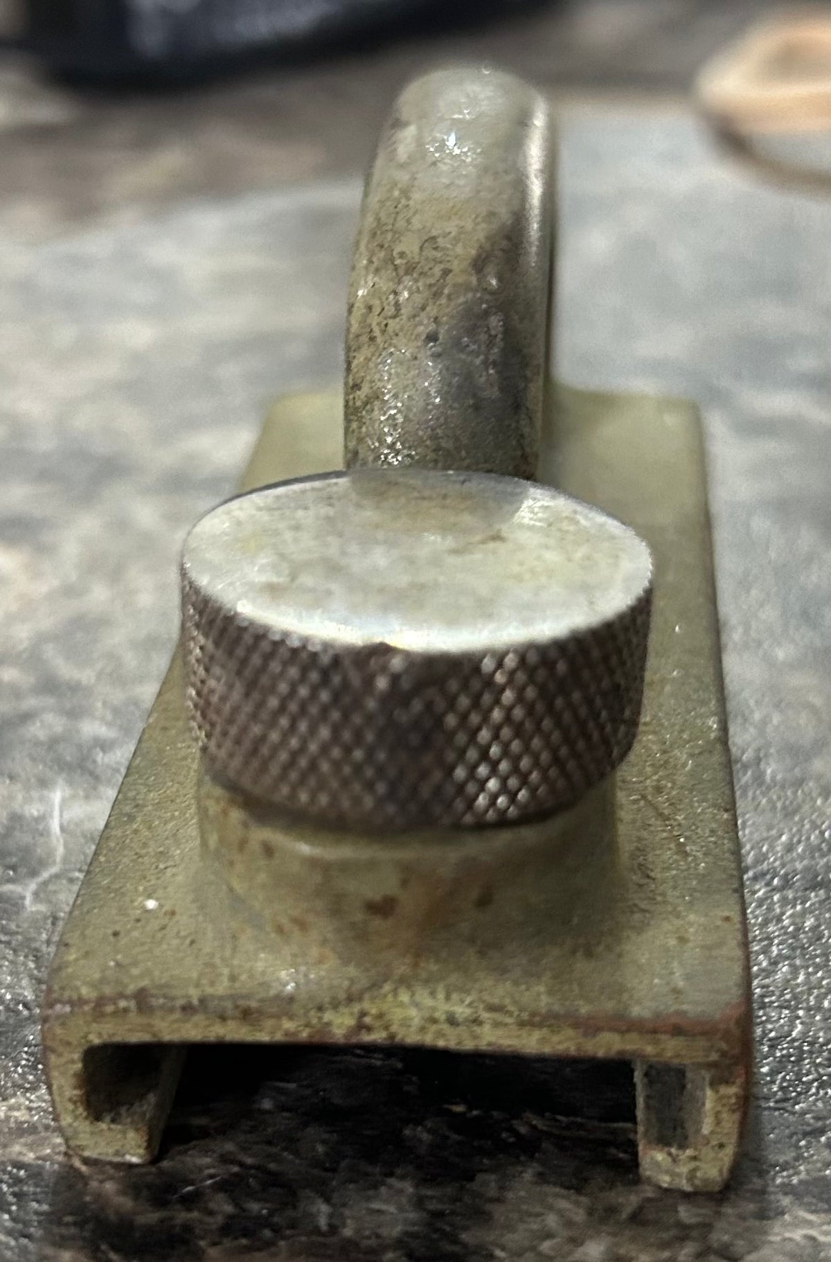 Chromed Bronze Track car with screw top - 1 1/4" track