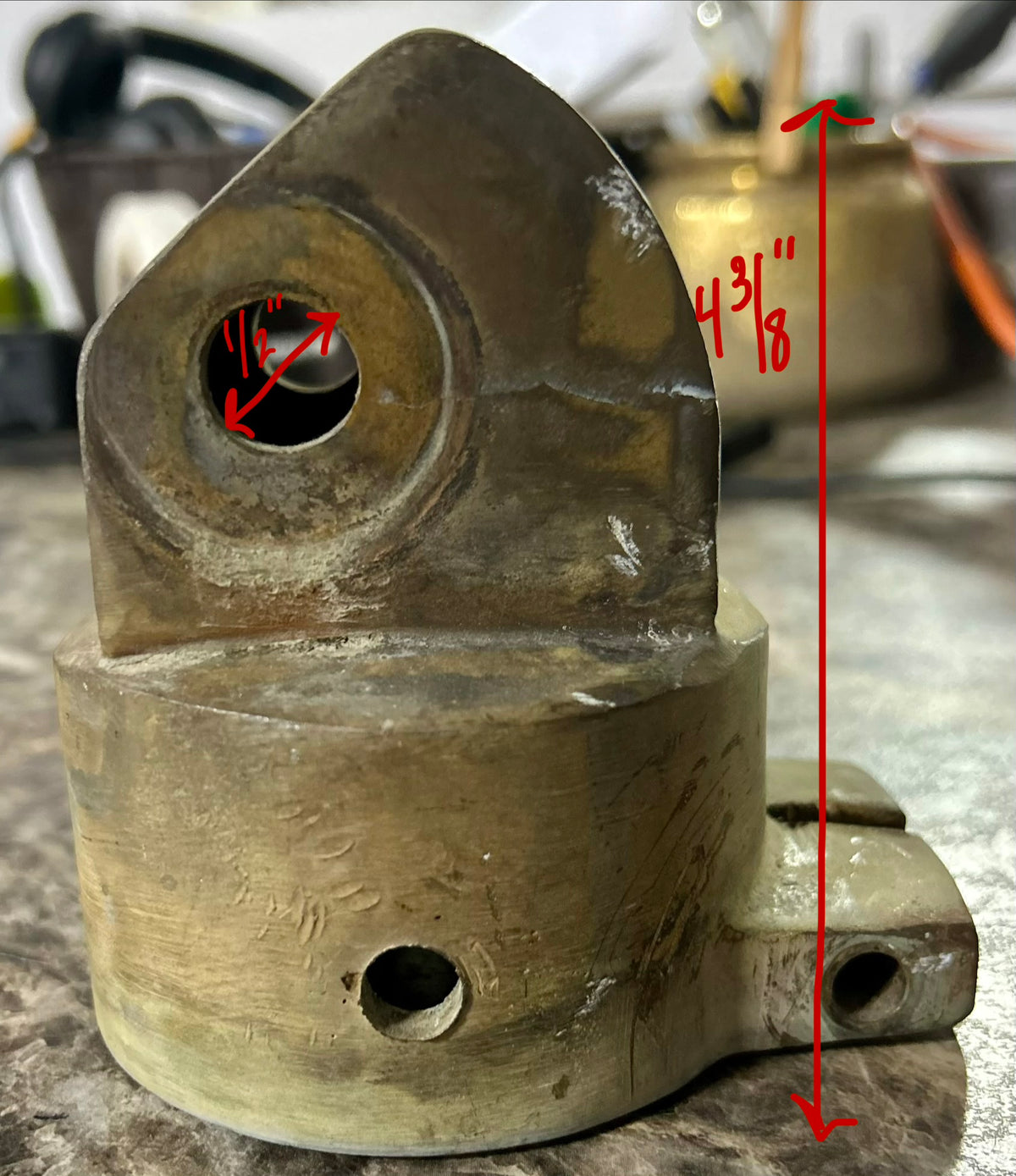 Bronze Rudder Cap – 4 3/8” Tall