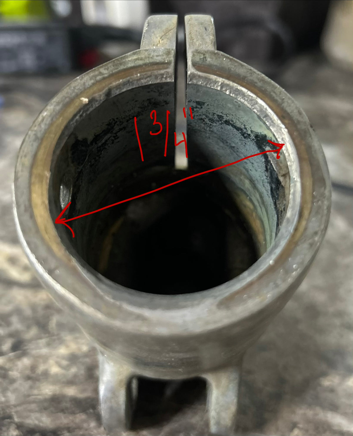 Chromed Bronze Rudder Cap- 1 3/4" ID