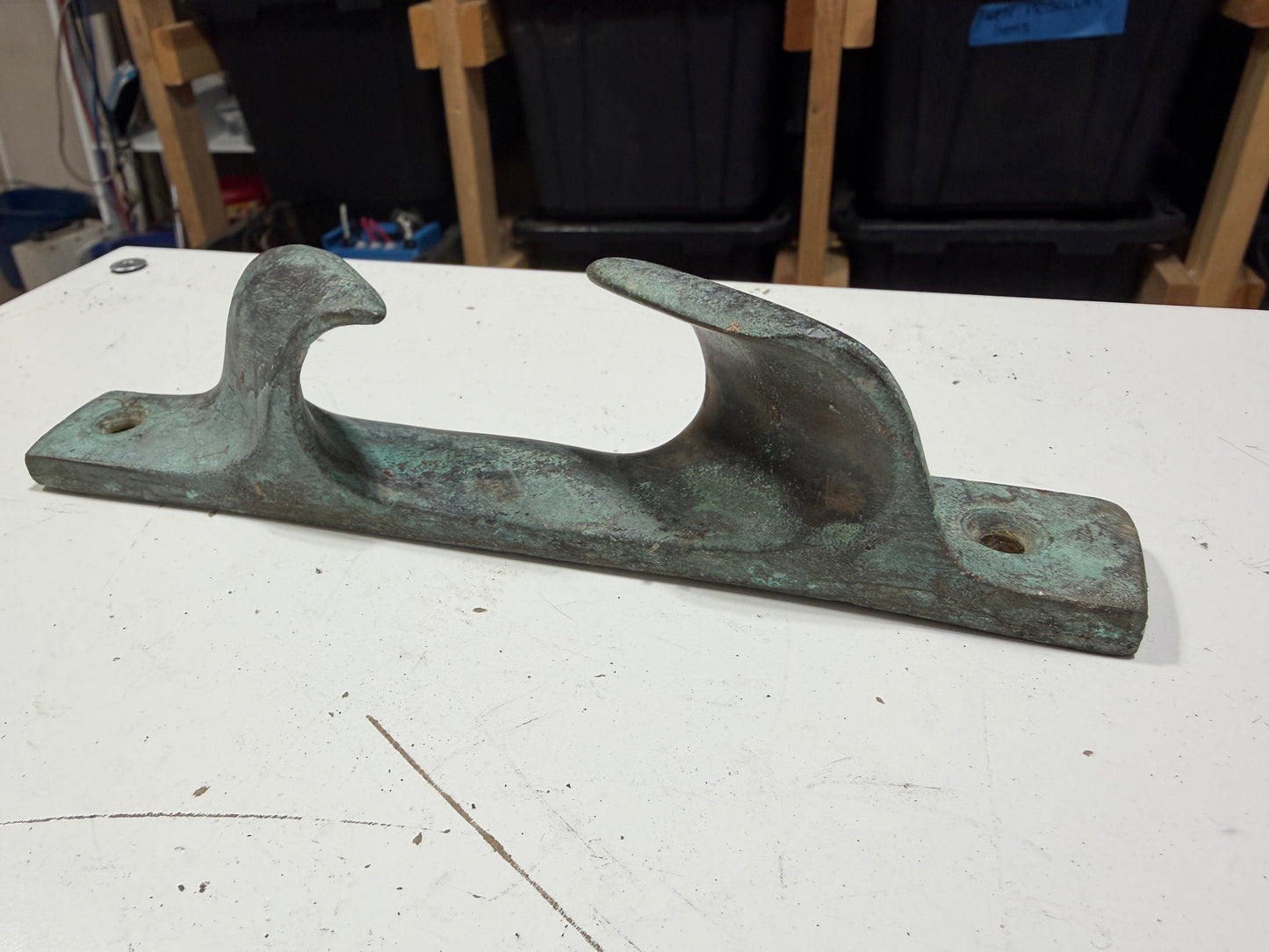 8" Vintage Starboard Bronze Chock Cleat - Alden Priscilla 1971