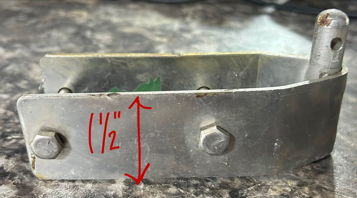 Stainless Steel Pintle Bracket 5 1/8” Tall x 1 5/16” Wide