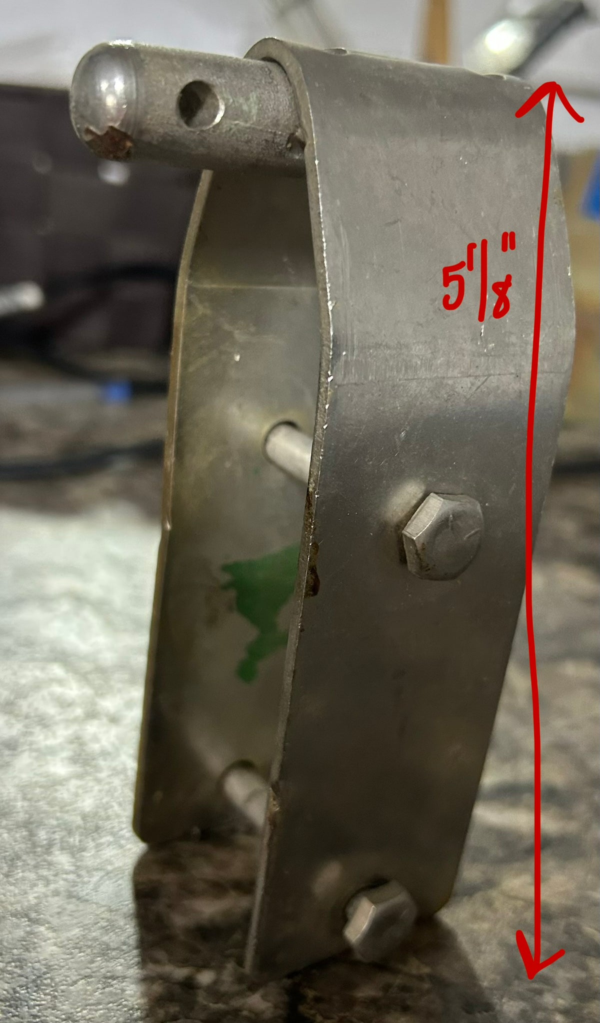 Stainless Steel Pintle Bracket 5 1/8” Tall x 1 5/16” Wide