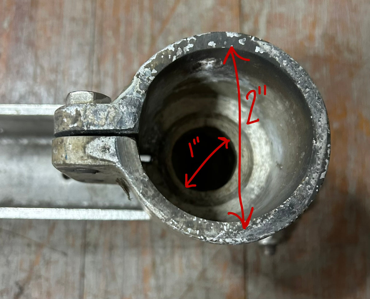 Aluminum Rudder Cap with Stainless Steel Tiller Strap