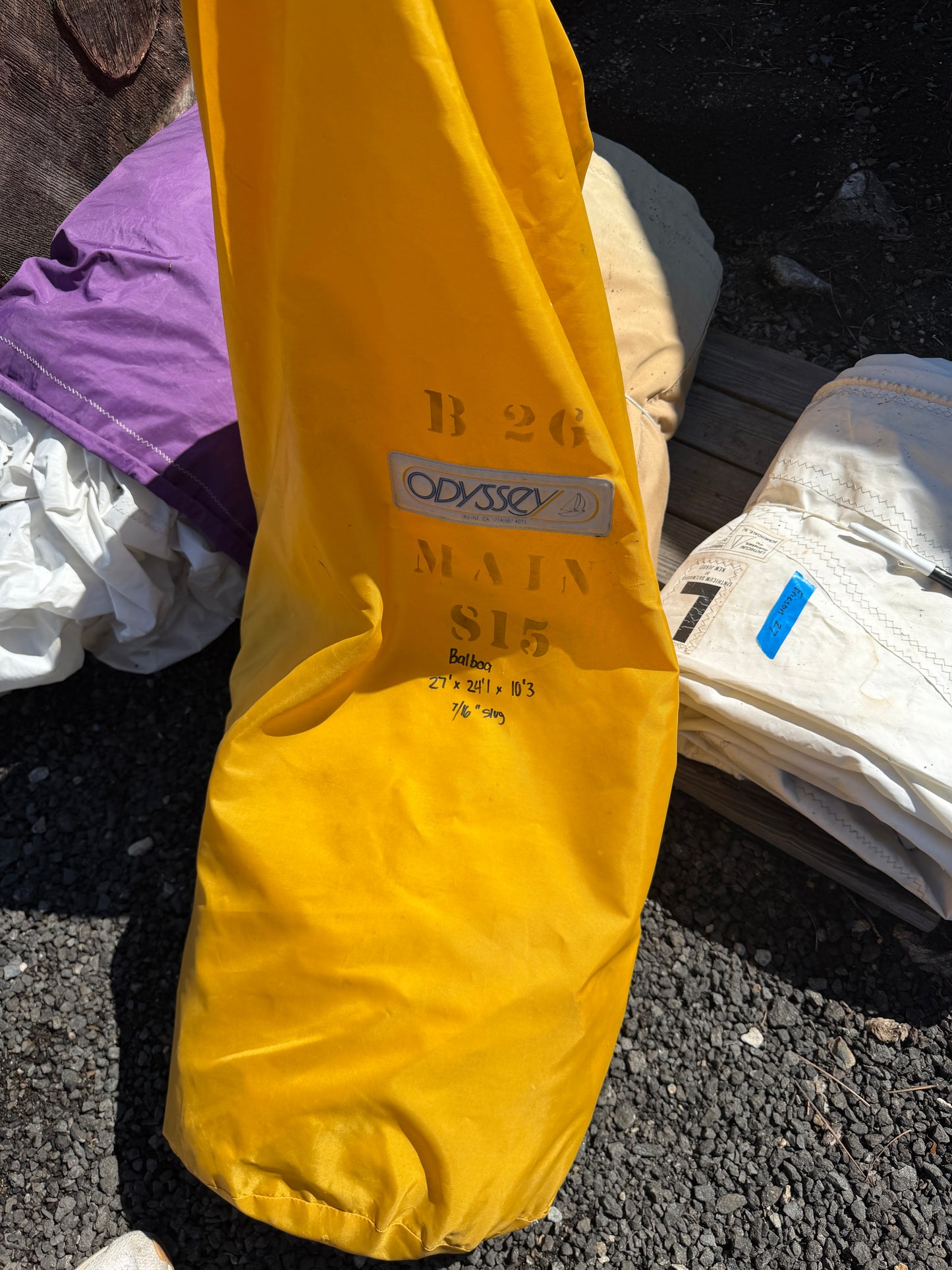 24'1" Luff x 27' Leech x 10'3" Foot Main Sail - Balboa Recreational 26'