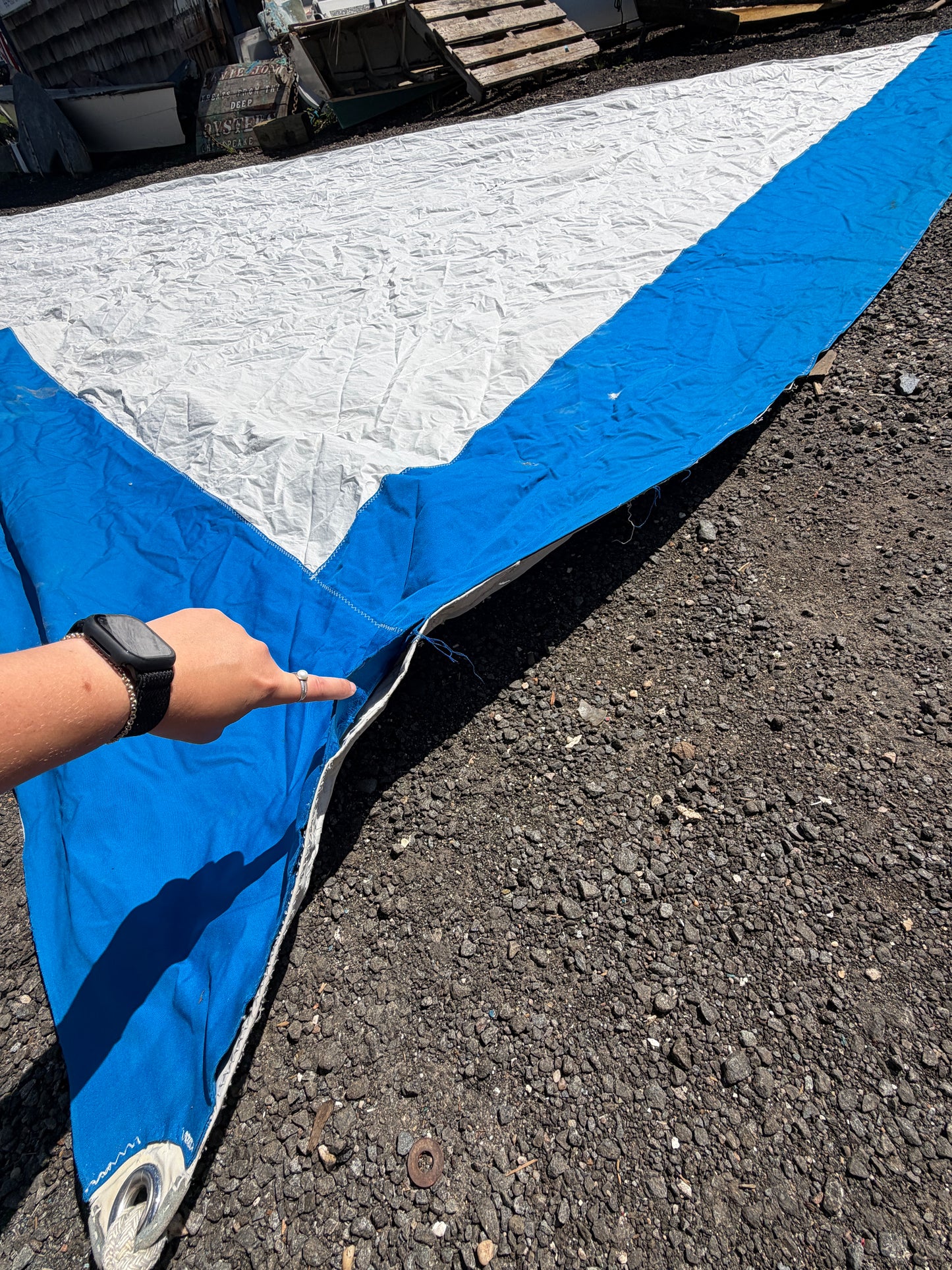 28'8" Luff x 26'9" Leech x 15'11" Foot - 3/8" Slide - Roller Furling Sail - Balboa Recreational 26'
