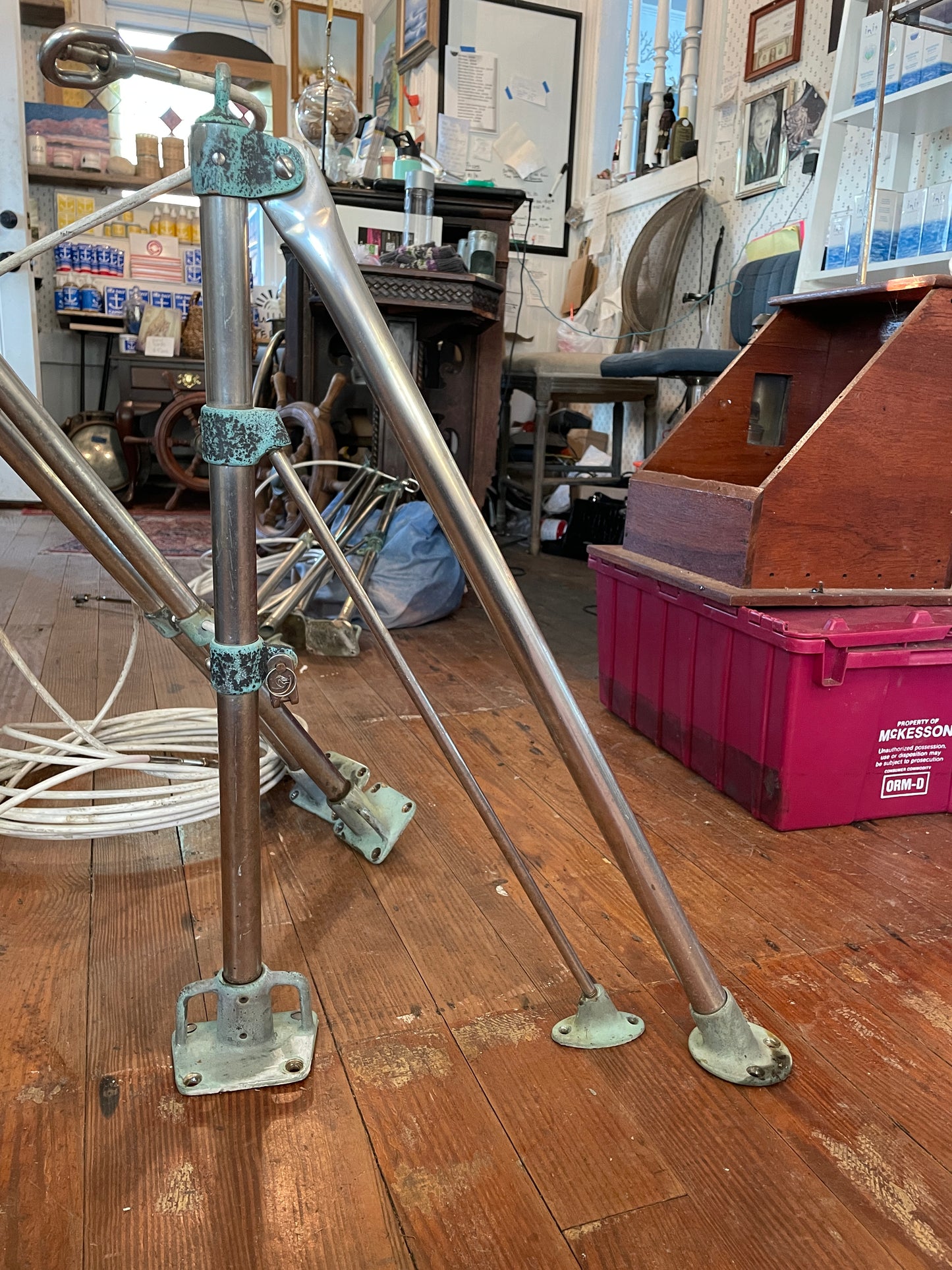 1968 Columbia 40 Stanchion Gate And 2 Stanchions & Lifelines