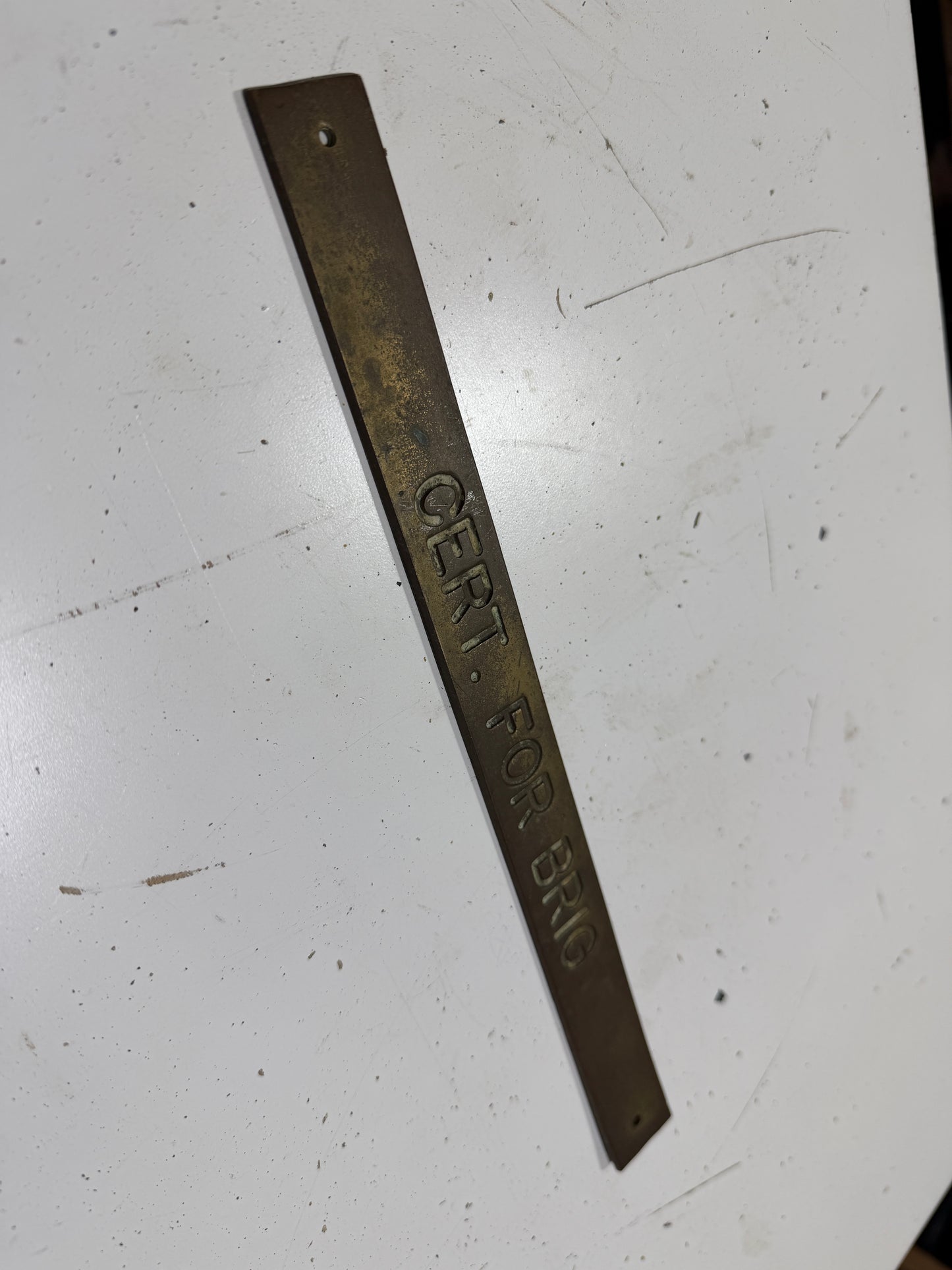 Brass Certified For Bridge Plaque