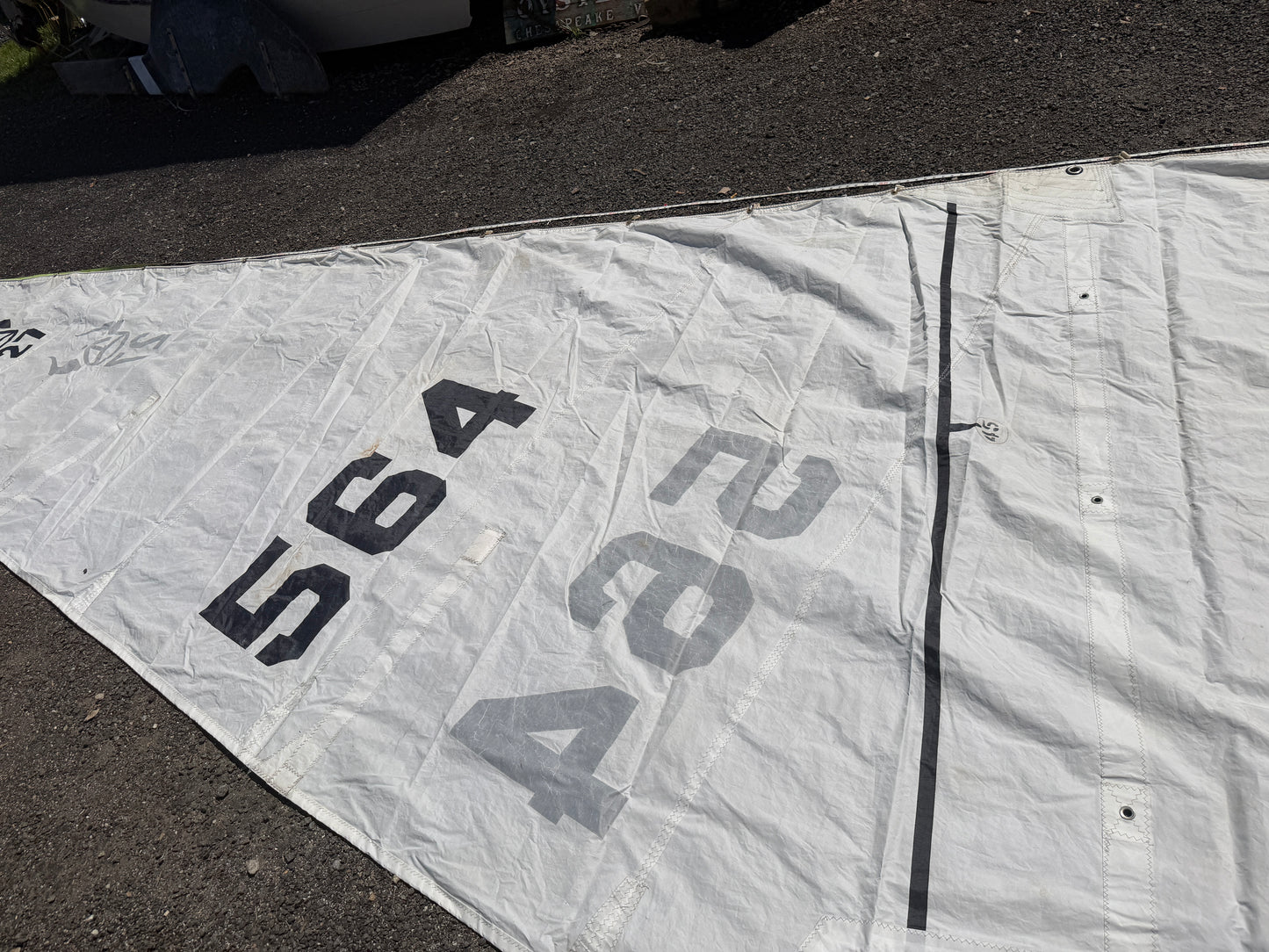 28'10" Leech x 27'2" Luff x 9'6" Foot Main Sail - 7/16" Slug Slide - Ericson 27 1975
