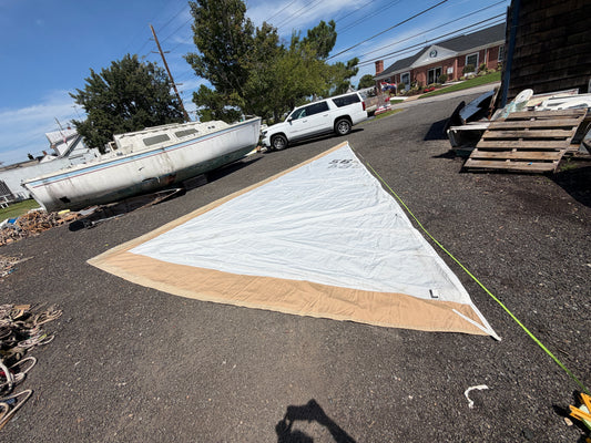30'8" Luff x 29'9" Leech x 18' Foot - 1/4" Slide - Roller Furling Sail  Ericson 27 1975