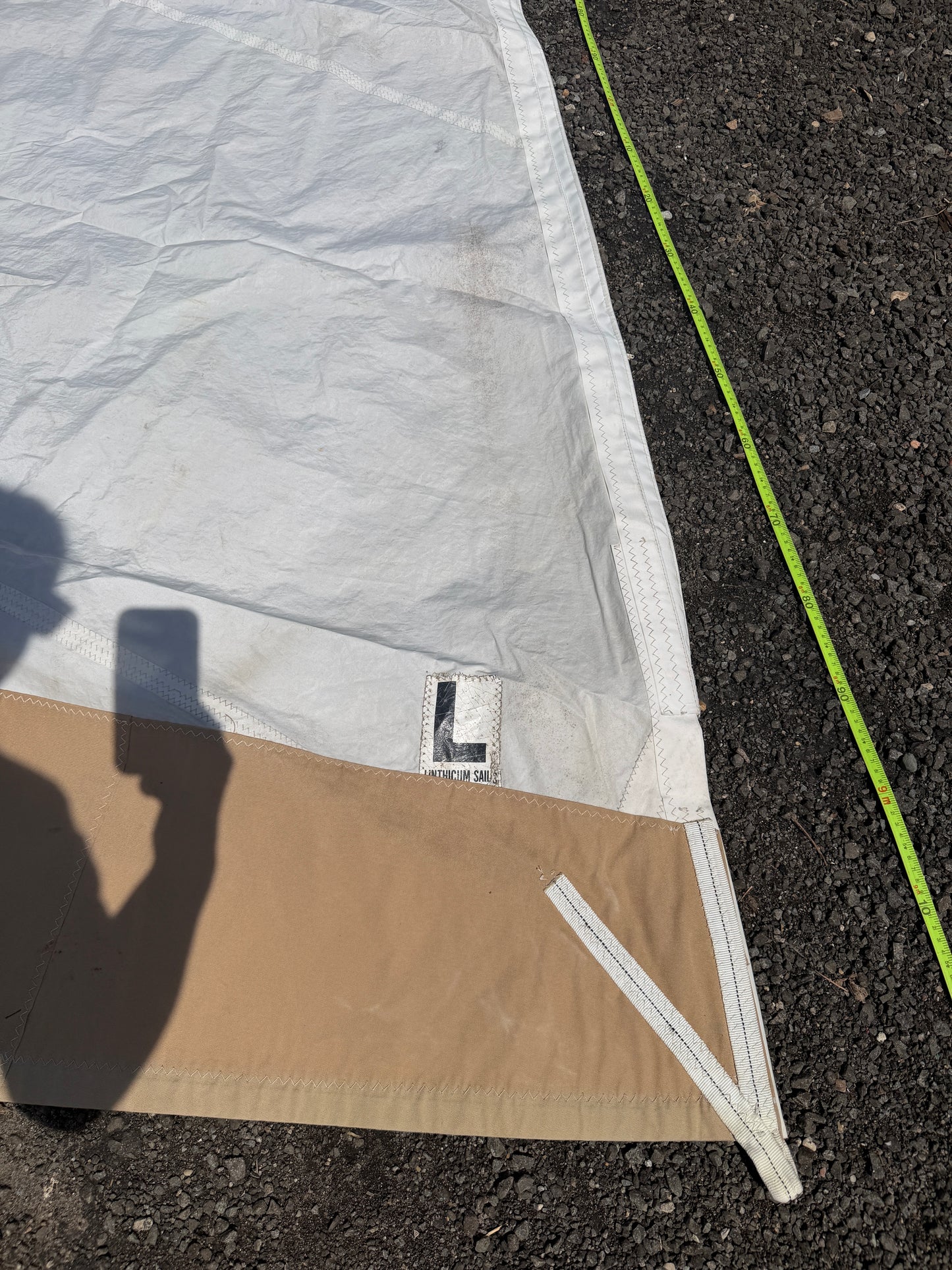 30'8" Luff x 29'9" Leech x 18' Foot - 1/4" Slide - Roller Furling Sail  Ericson 27 1975