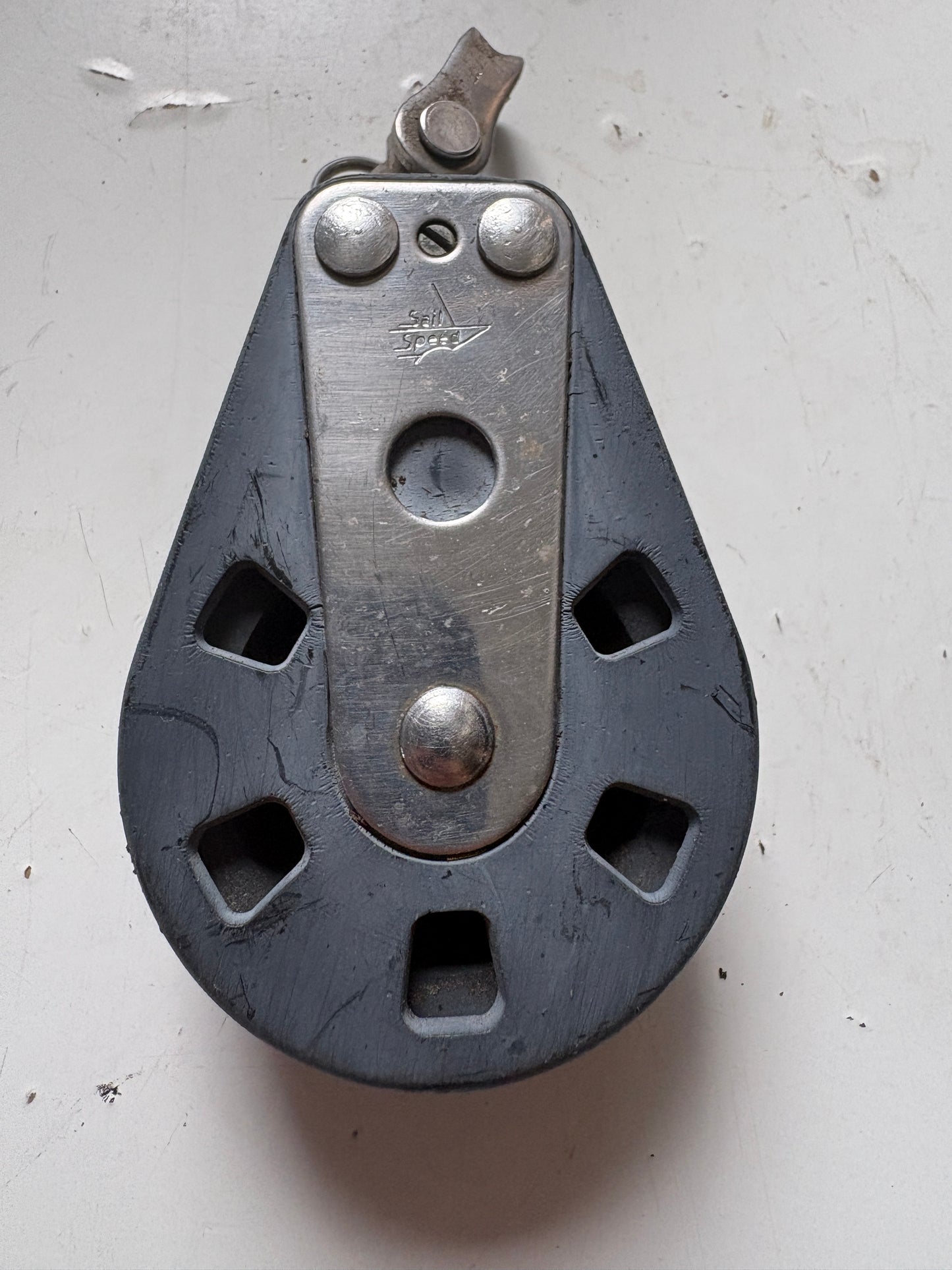 Sail Speed  Single Swivel Block 2 1/8" Sheave and 3/8" Line