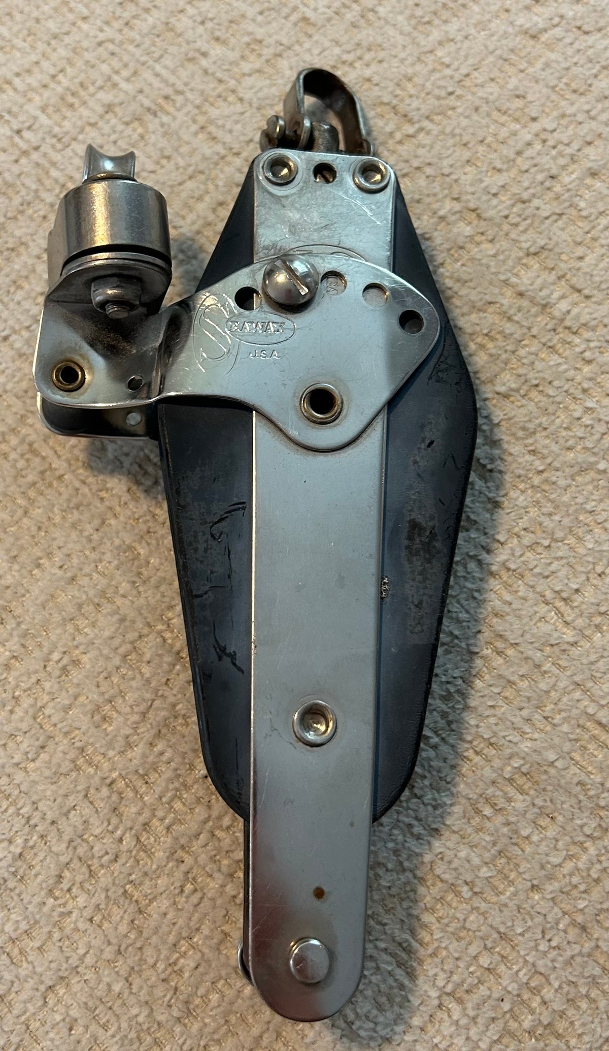 Seaway Fiddle Block W/ Cam Cleat and becket - 3/8" line max