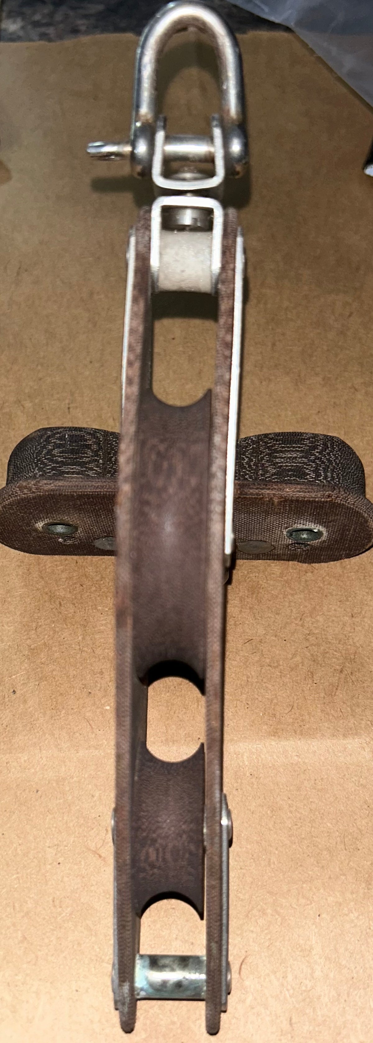 Tuphblox Fiddle Block With tufnol Cam Cleat & stainless swivel Shackle - 3/8" Line