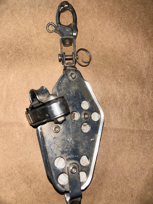 Schaefer Fiddle Block With Cam Cleat & Shackle - 3/8" Line