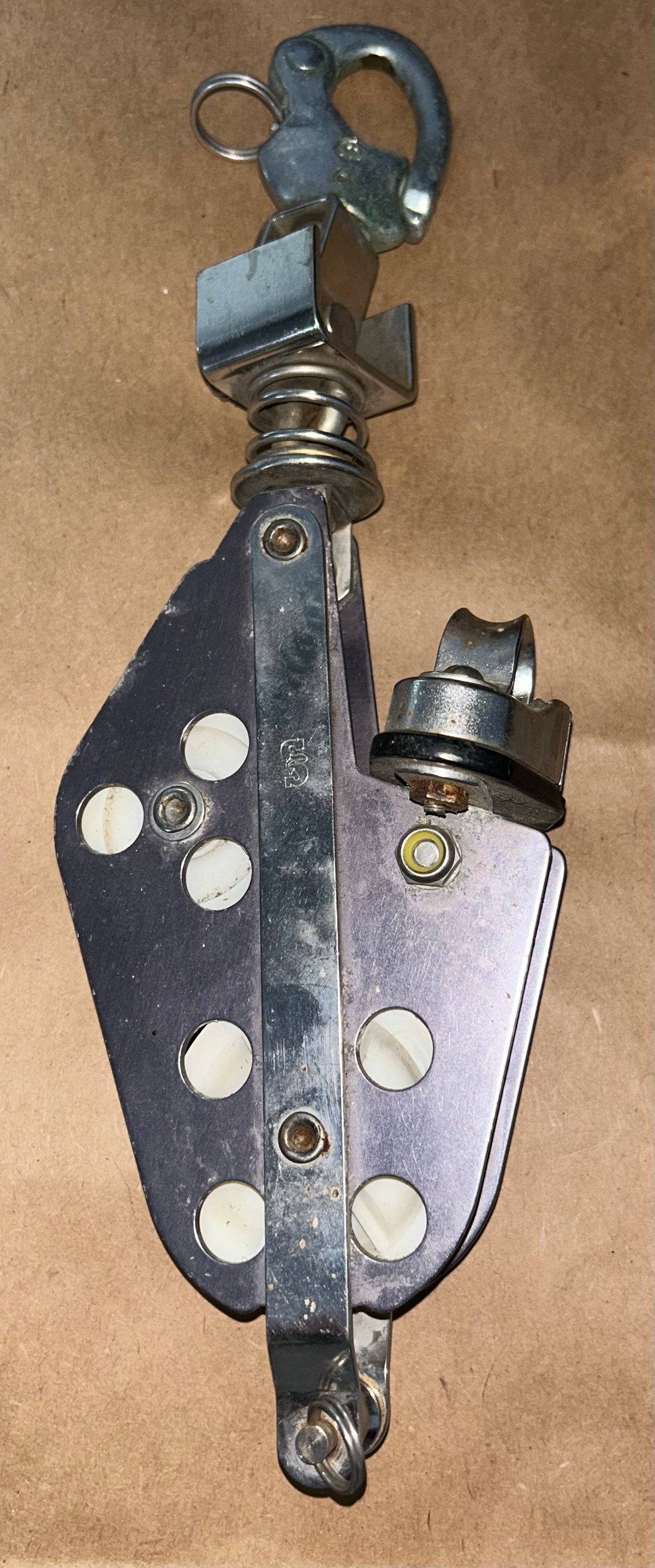 Schaefer Fiddle Block w/ Cam Cleat and becket - 3/8" Line (Swivel Merriman Shackle)
