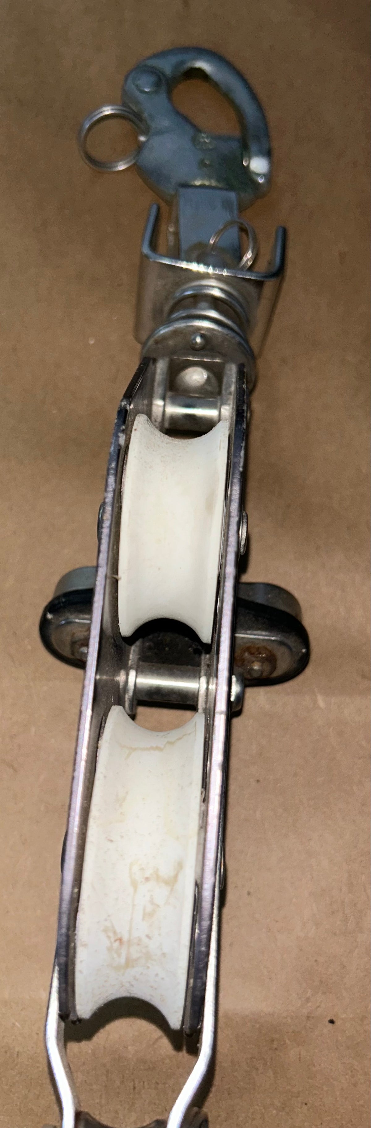 Schaefer Fiddle Block w/ Cam Cleat and becket - 3/8" Line (Swivel Merriman Shackle)