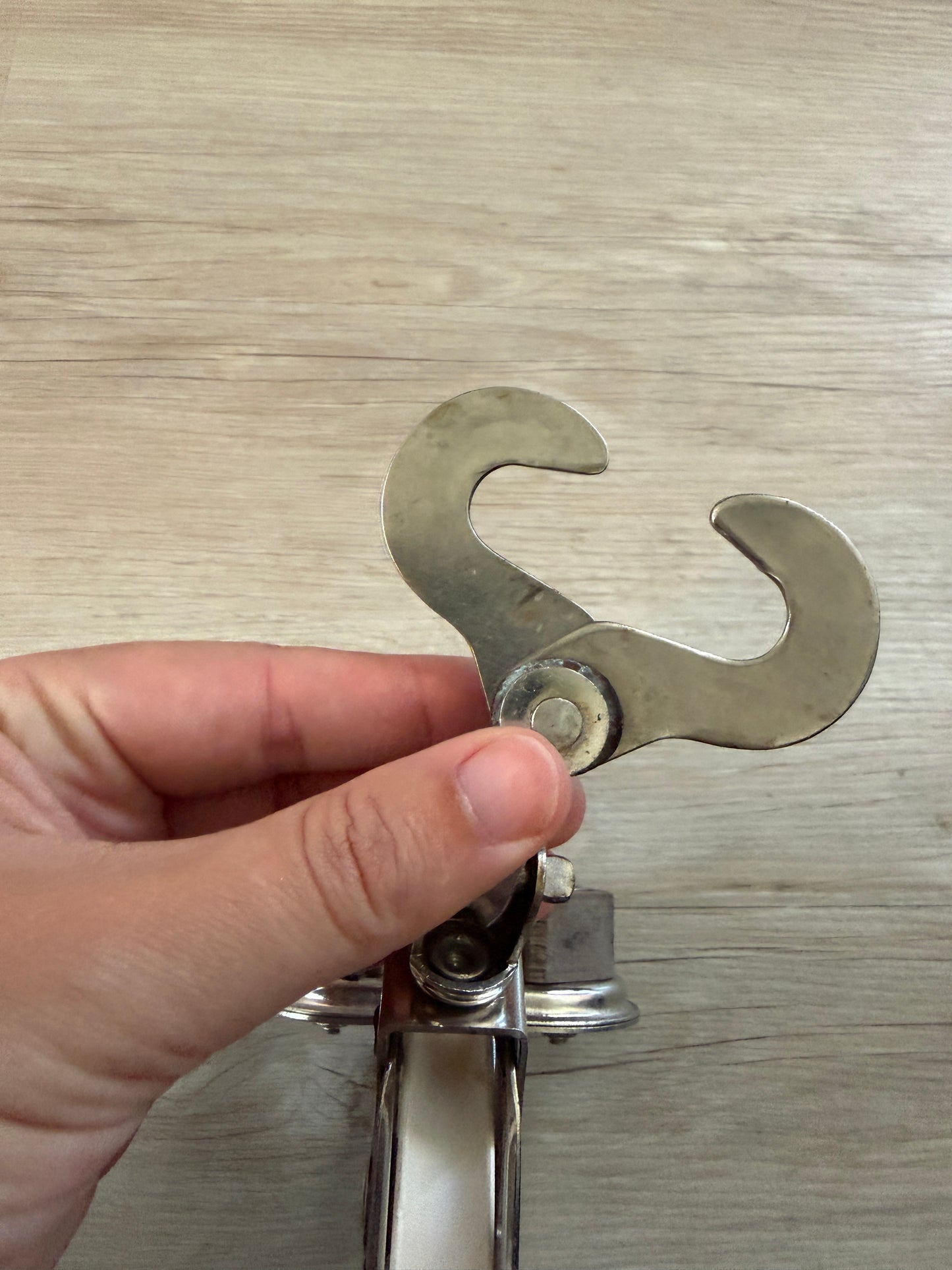Cleveco Stainless Steel Fiddle Block With Tufnol Cam Cleat - Double S Hook Fitting - 3/8" Line