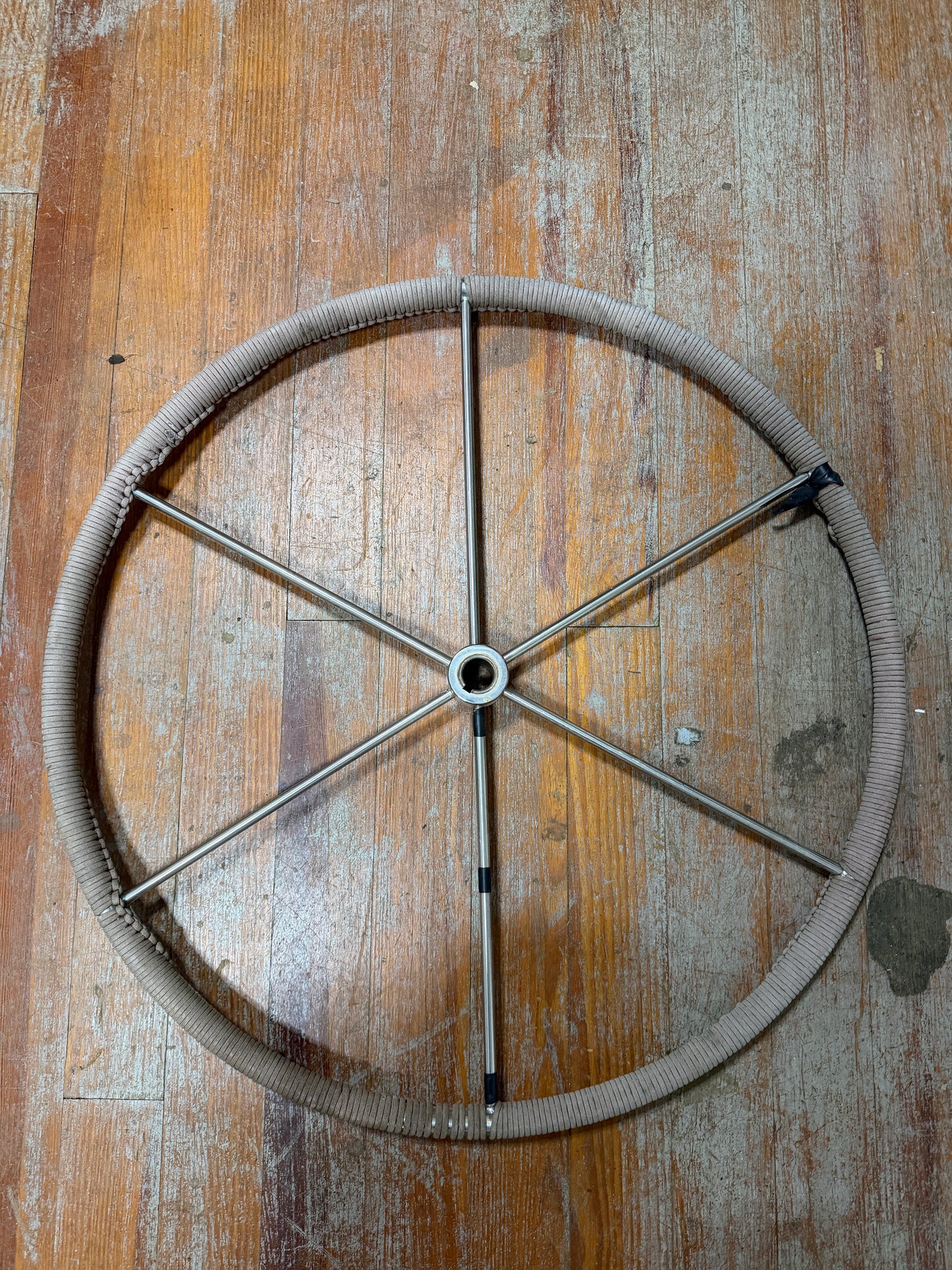 28" Stainless Steel Wheel - 1" Straight Keyed Shaft - Wrapped