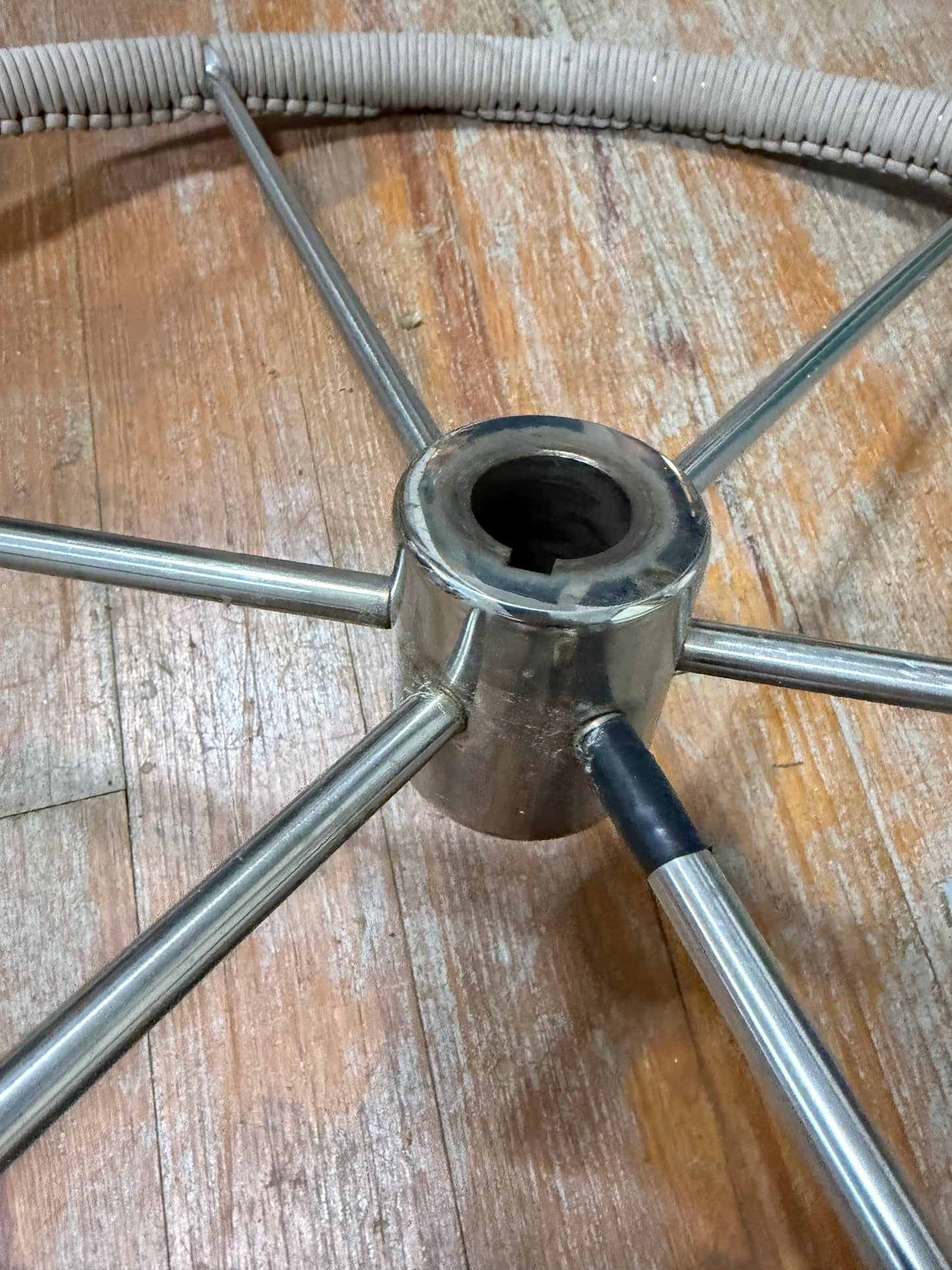 28" Stainless Steel Wheel - 1" Straight Keyed Shaft - Wrapped