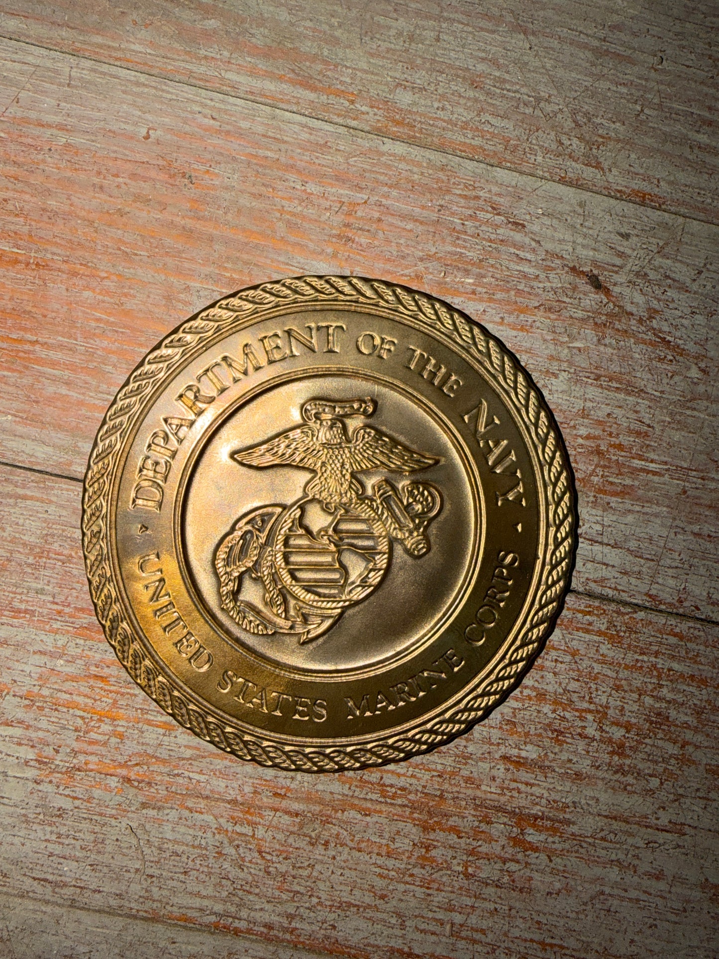 Department Of The Navy Bronze Plaque -- #78