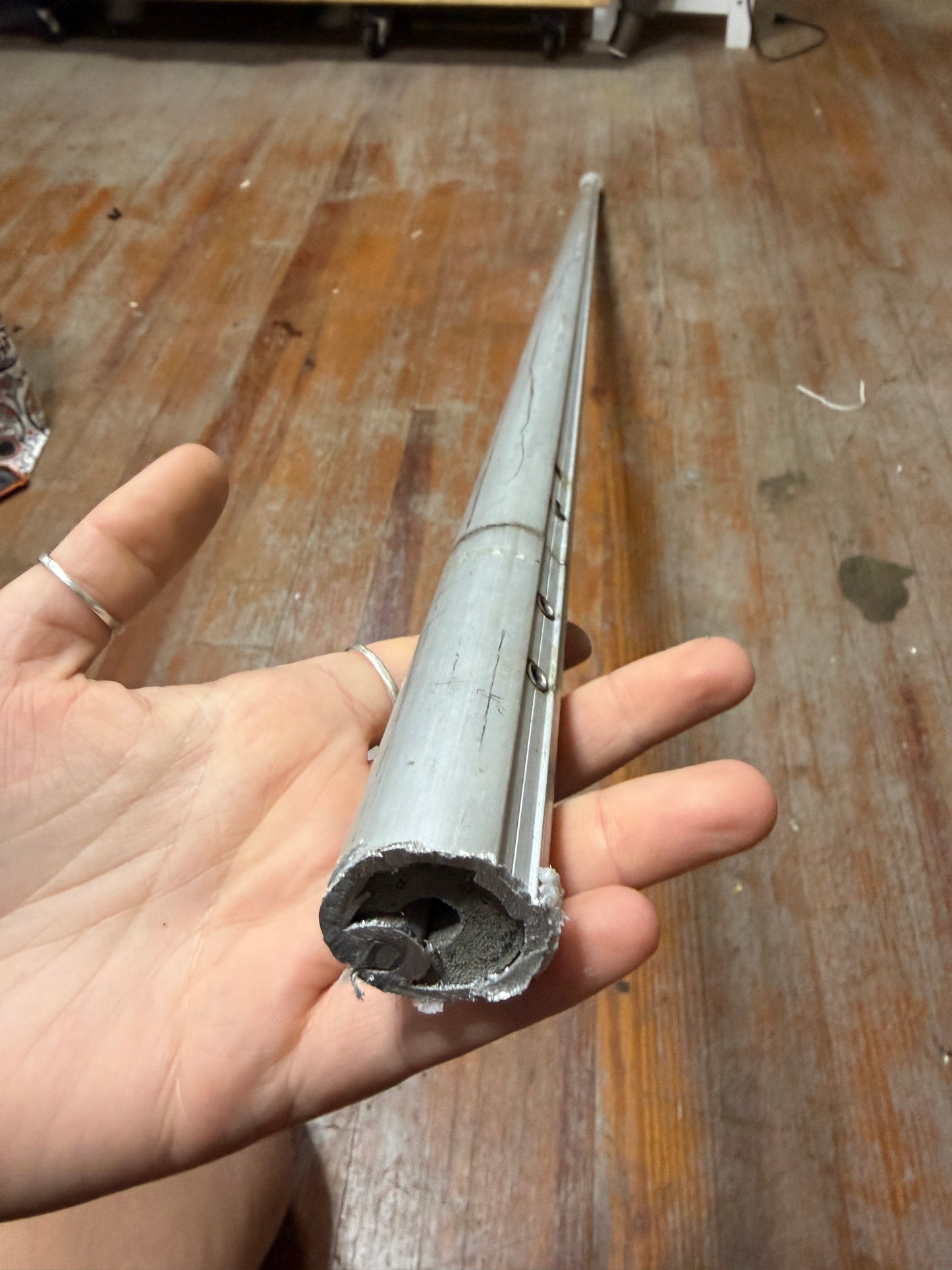 Single 60 5/8" Long x 1 1/8" Diameter Single Schaefer Roller Furling Extrusion