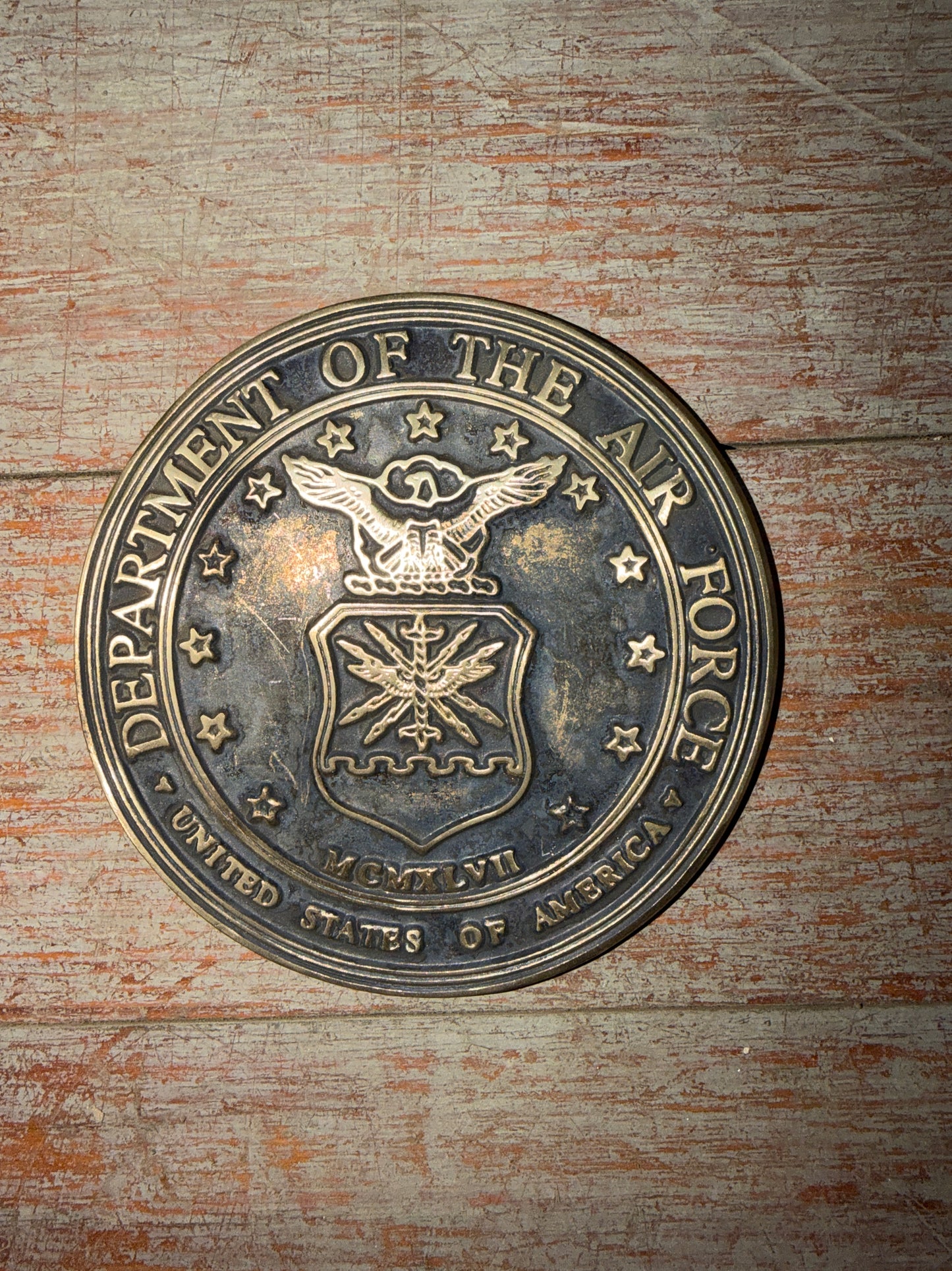 Department Of The Air Force Bronze Plaque -- #80